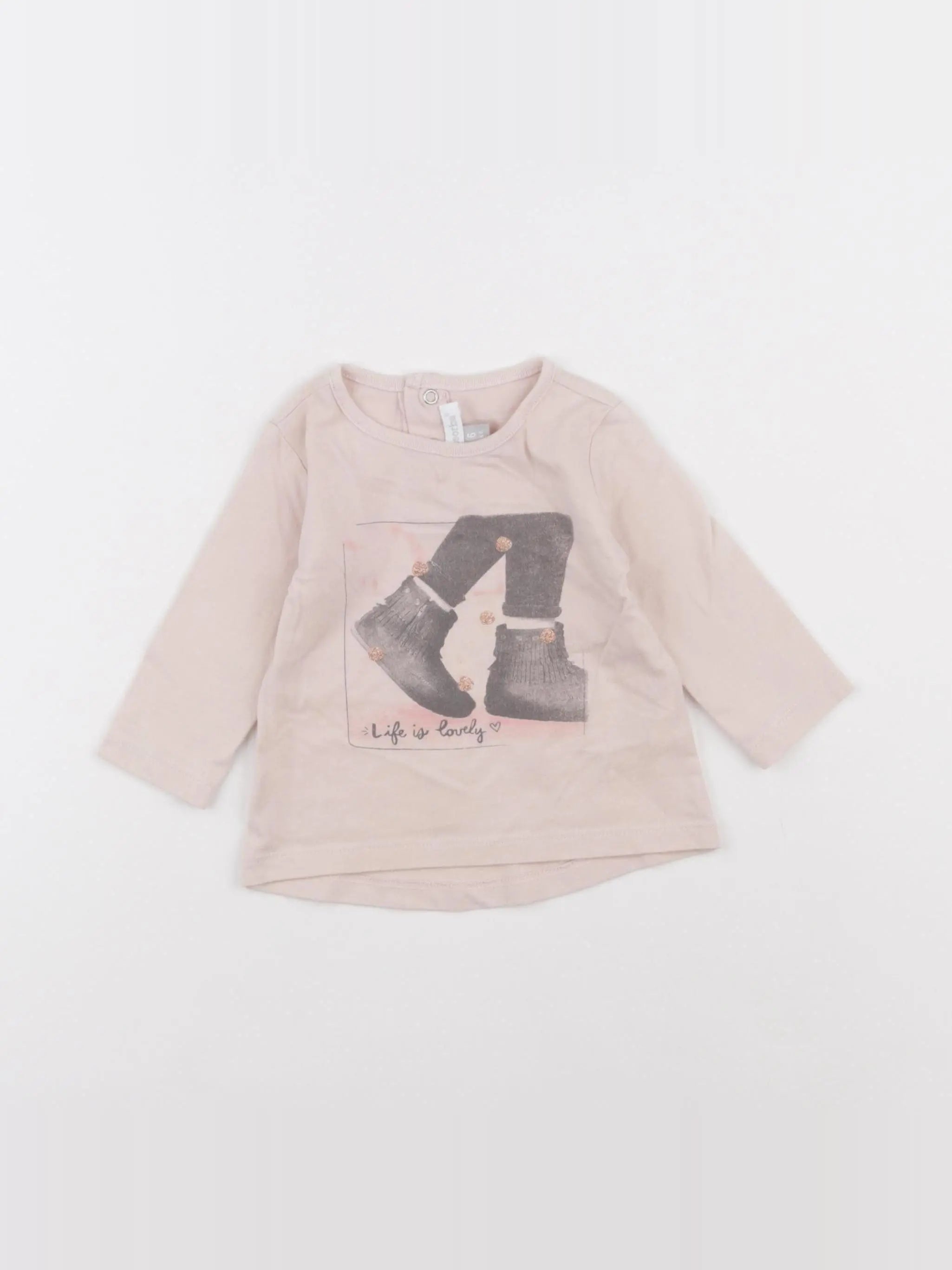 Absorba - tee-shirt rose - 6 mois