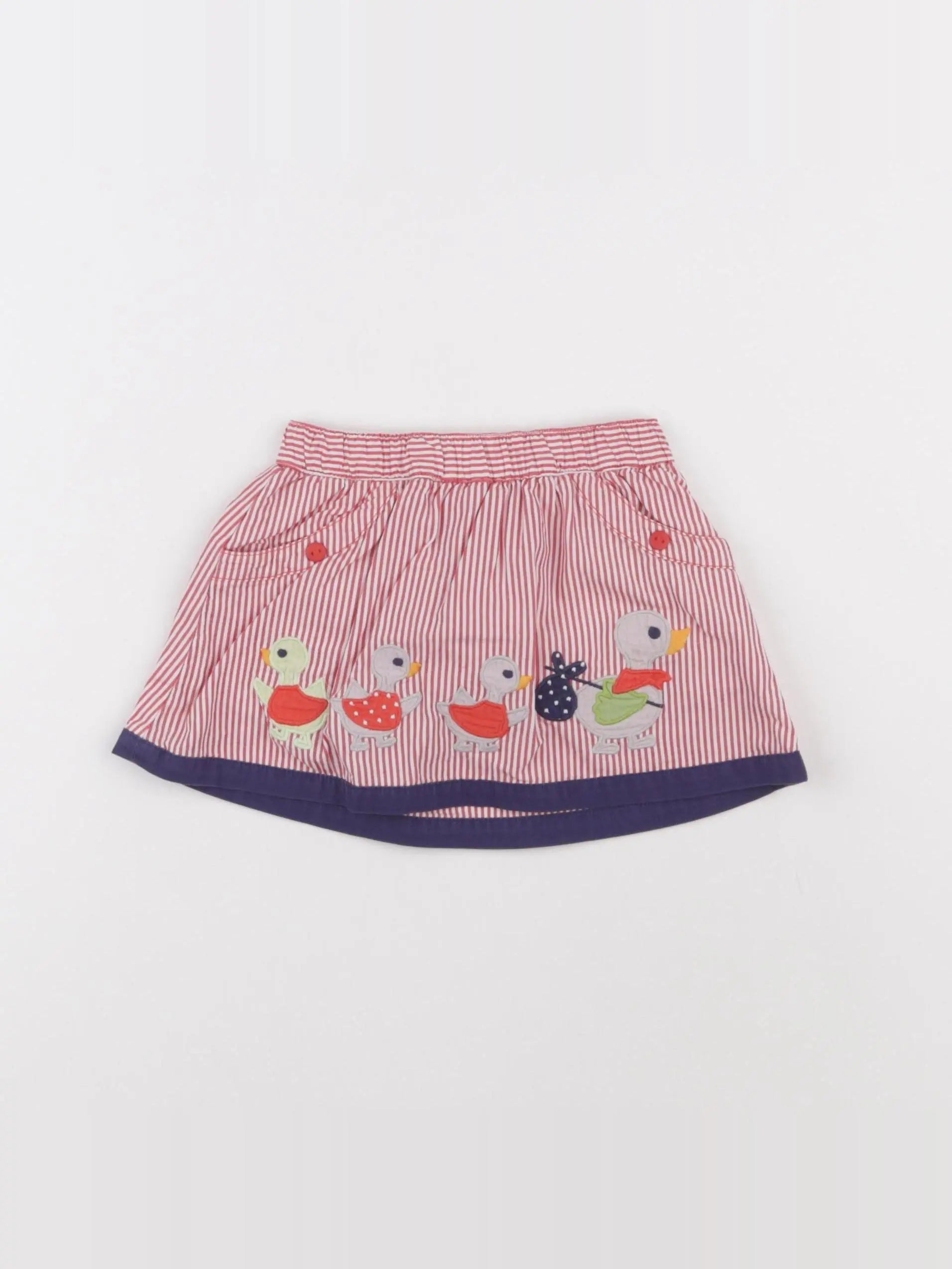 DPAM - jupe blanc, rouge - 3 mois