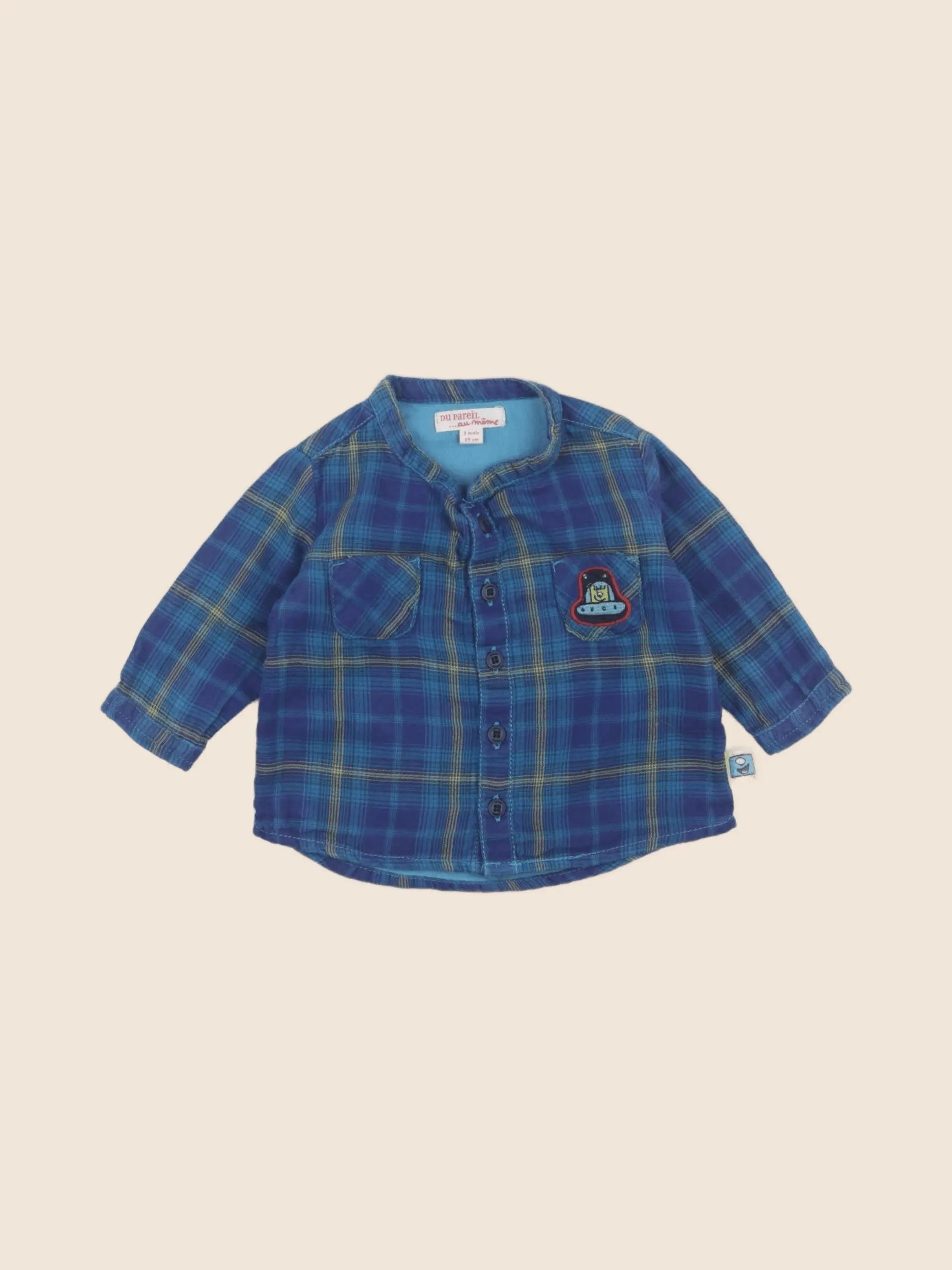 DPAM - chemise bleu - 3 mois