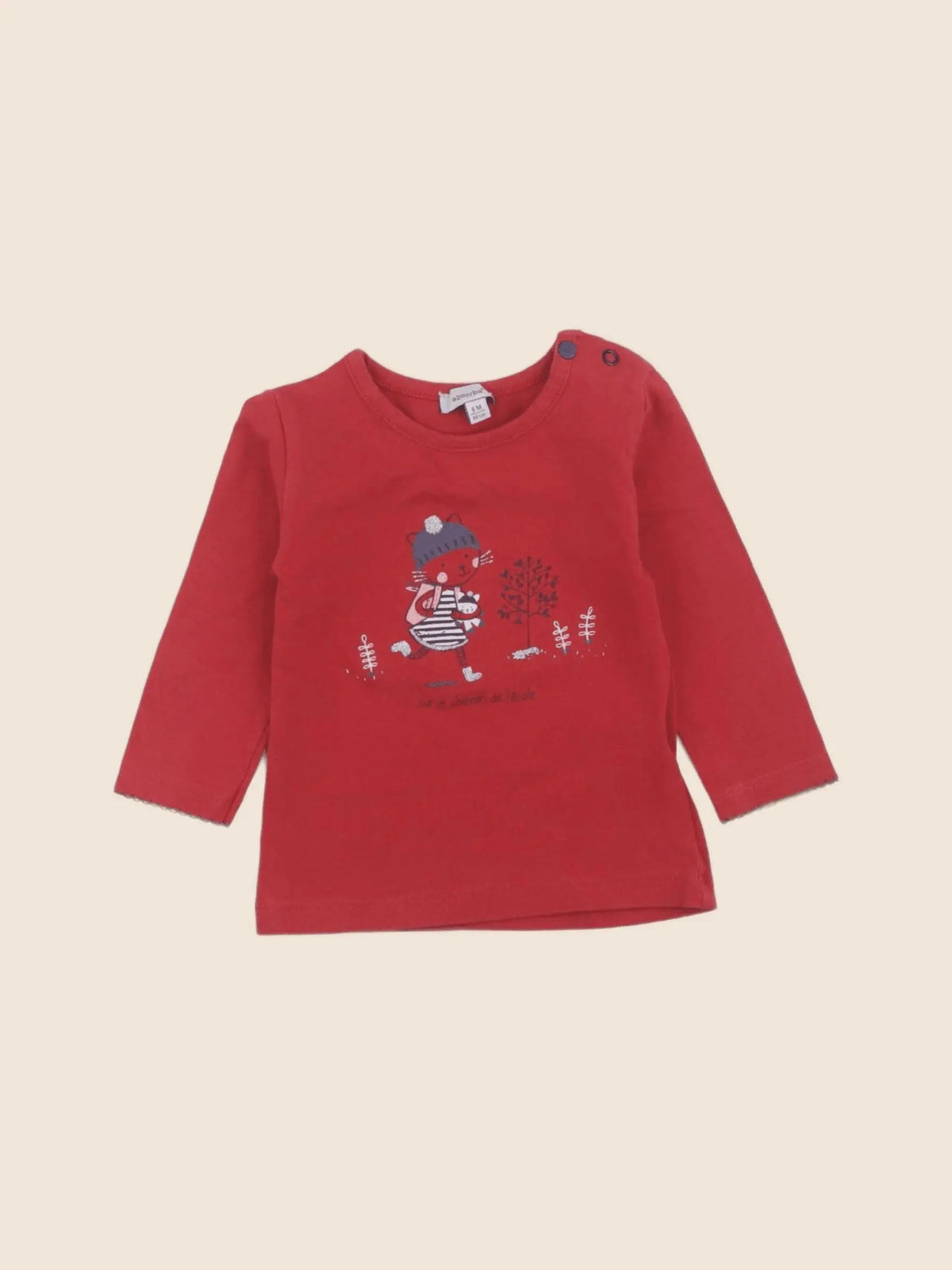 Absorba - tee-shirt rouge - 6 mois