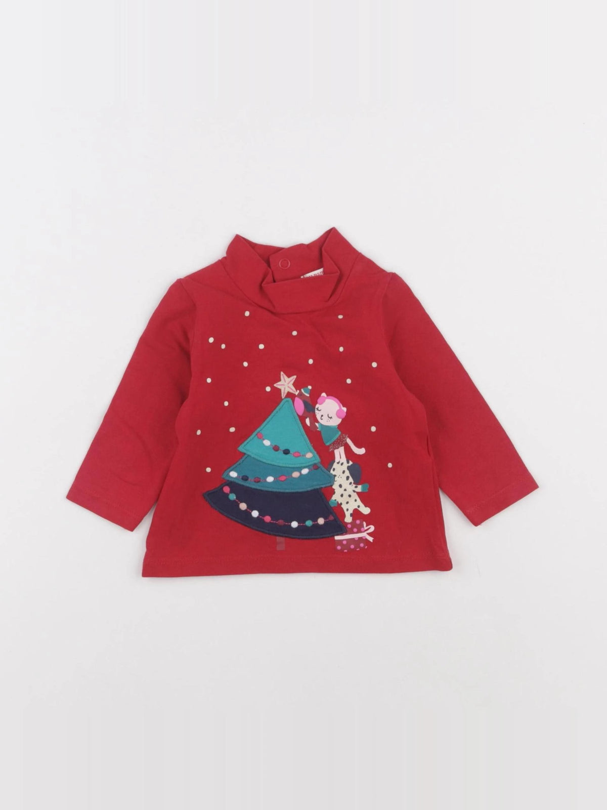 DPAM - sous-pull rouge - 3 mois