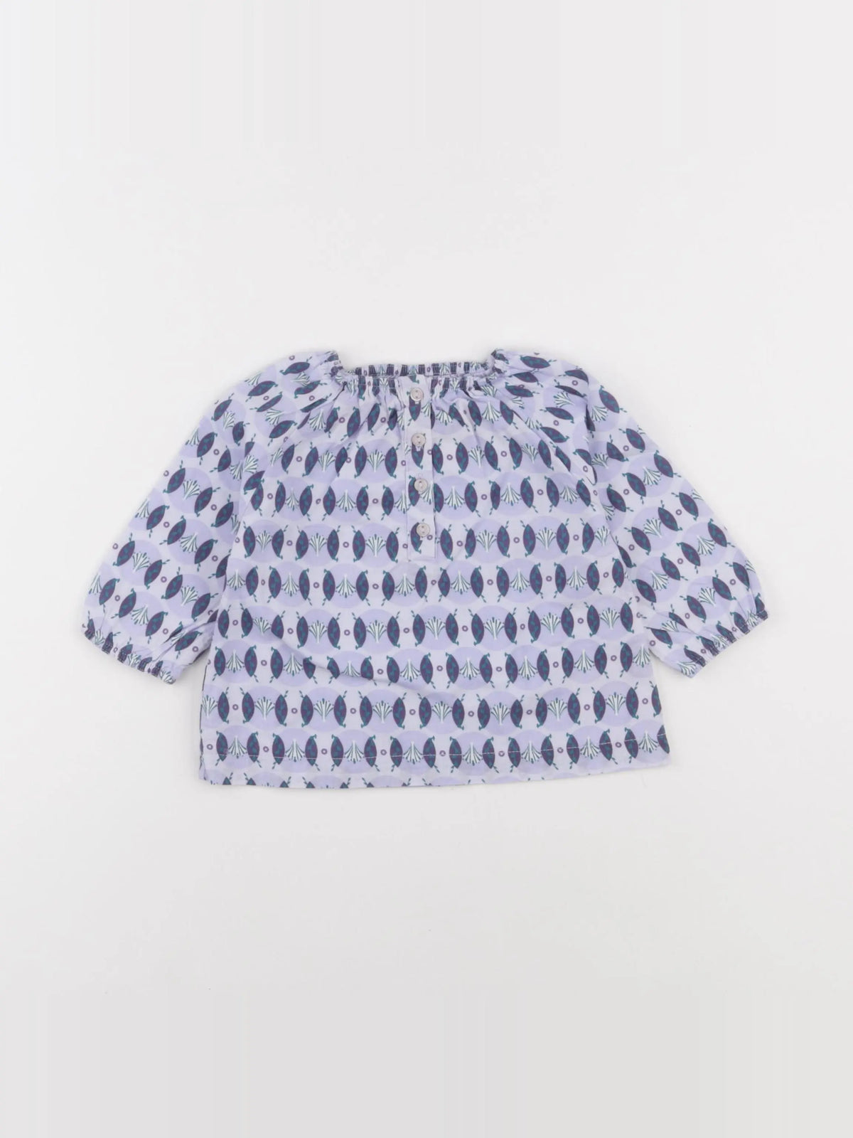 Obaïbi - blouse violet - 6 mois