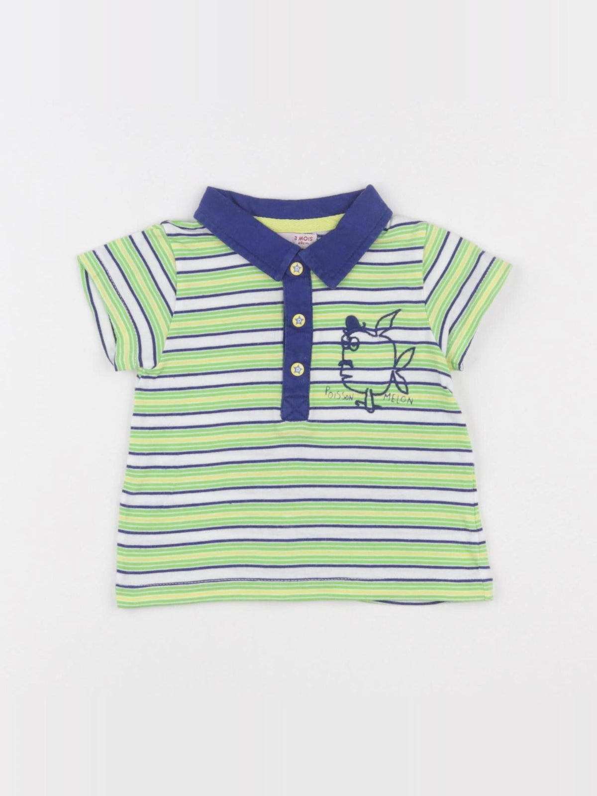 DPAM - polo multicolore - 6 mois