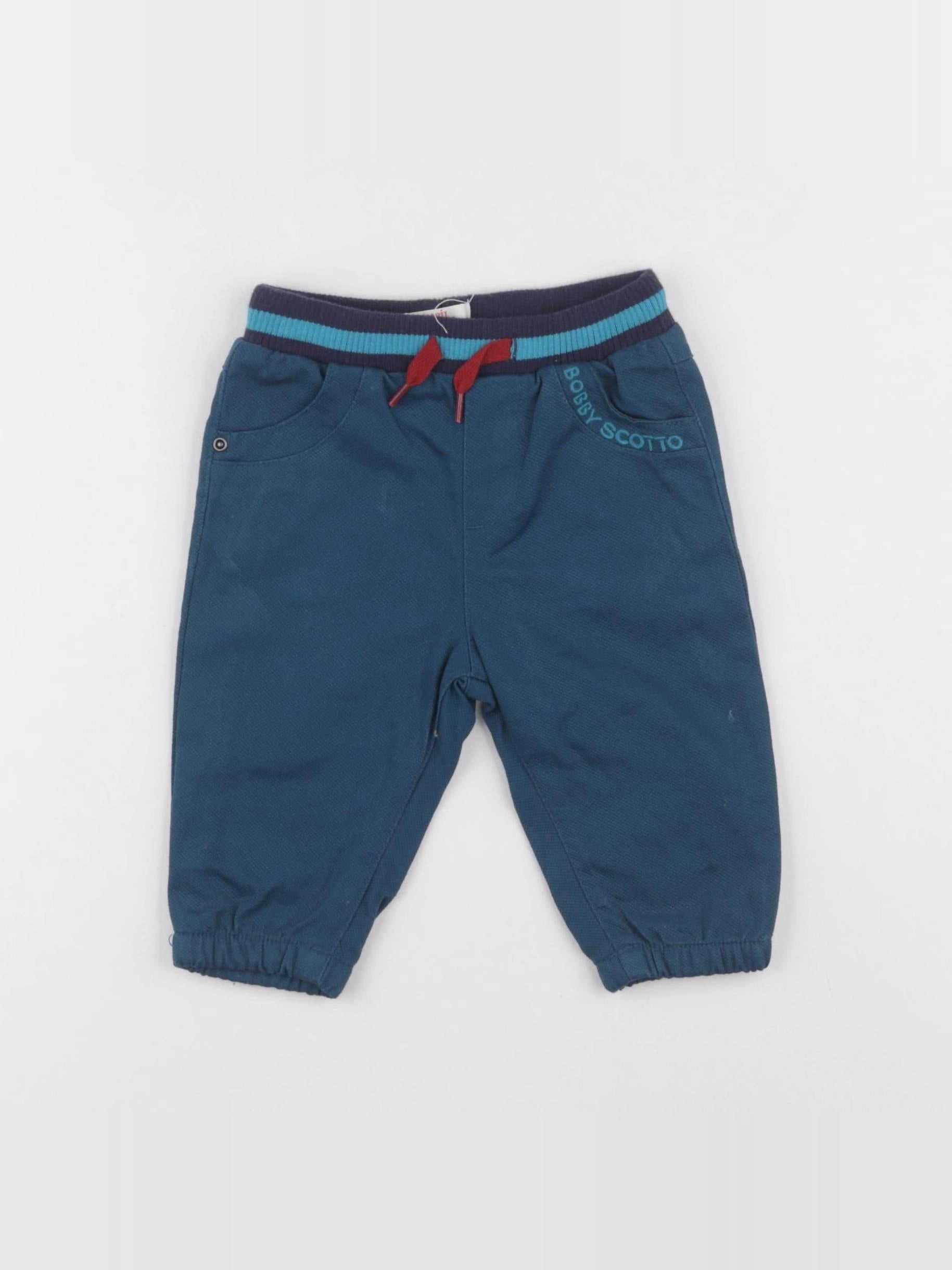 DPAM - pantalon doublé bleu - 6 mois