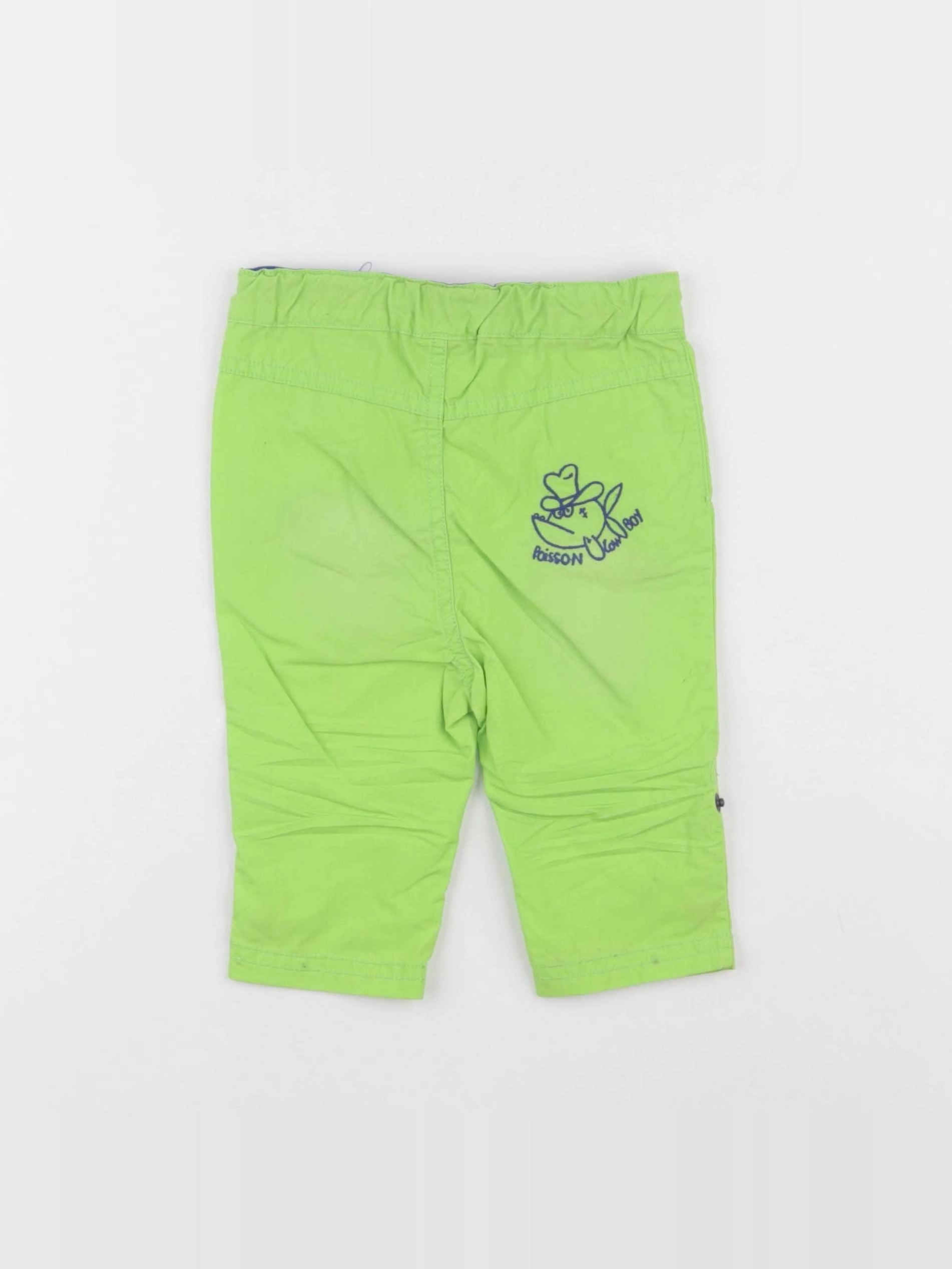 DPAM - pantalon vert fluo - 6 mois