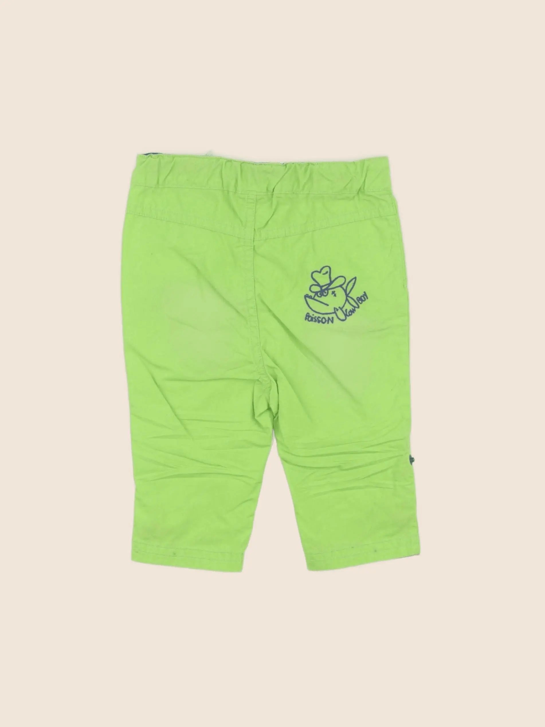 DPAM - pantalon vert fluo - 6 mois