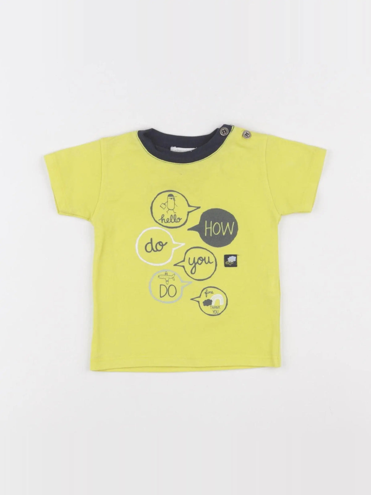 Absorba - tee-shirt jaune - 6 mois