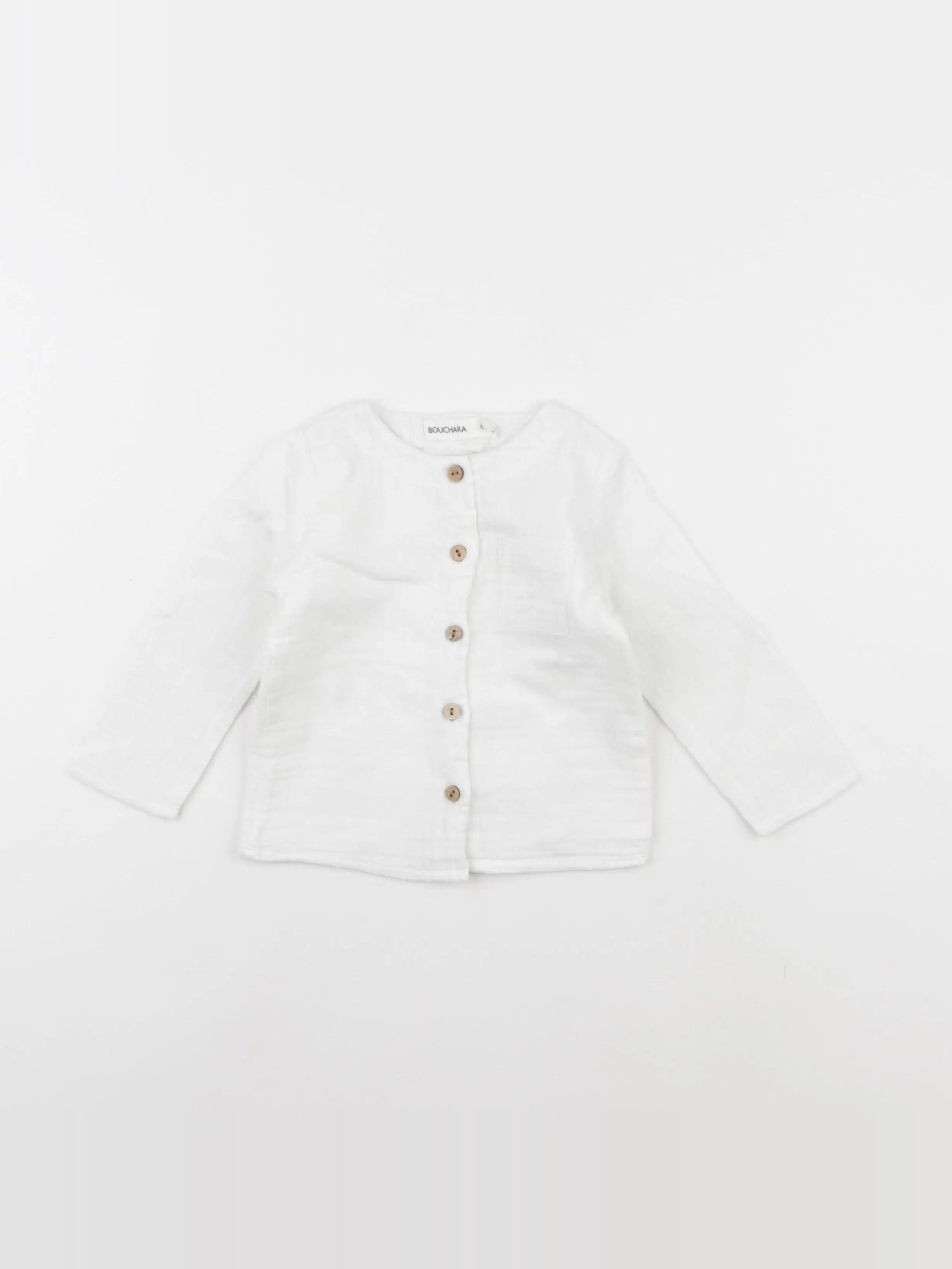 Bouchara - chemise blanc - 12 mois