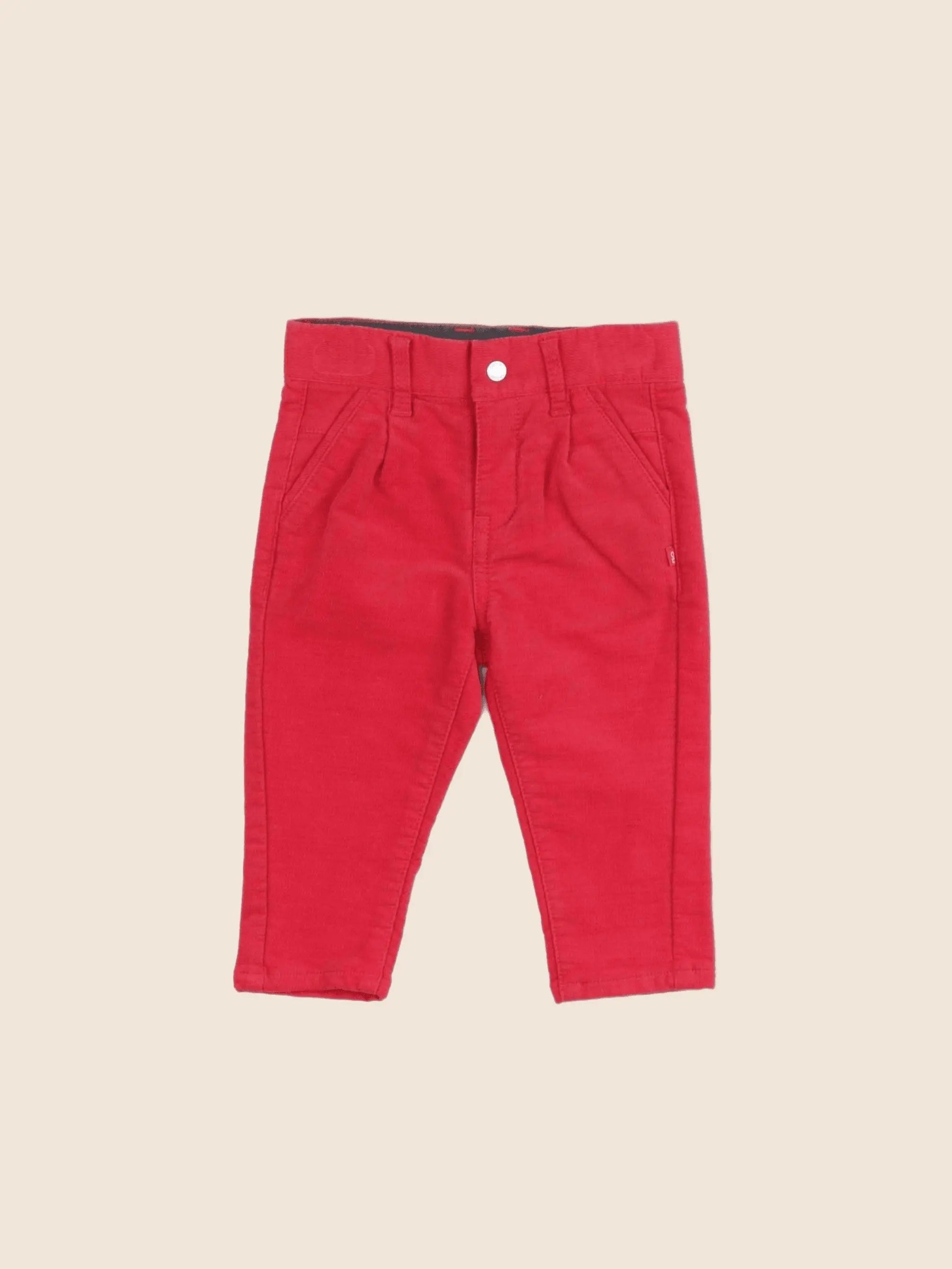 Obaïbi - pantalon rouge - 6 mois