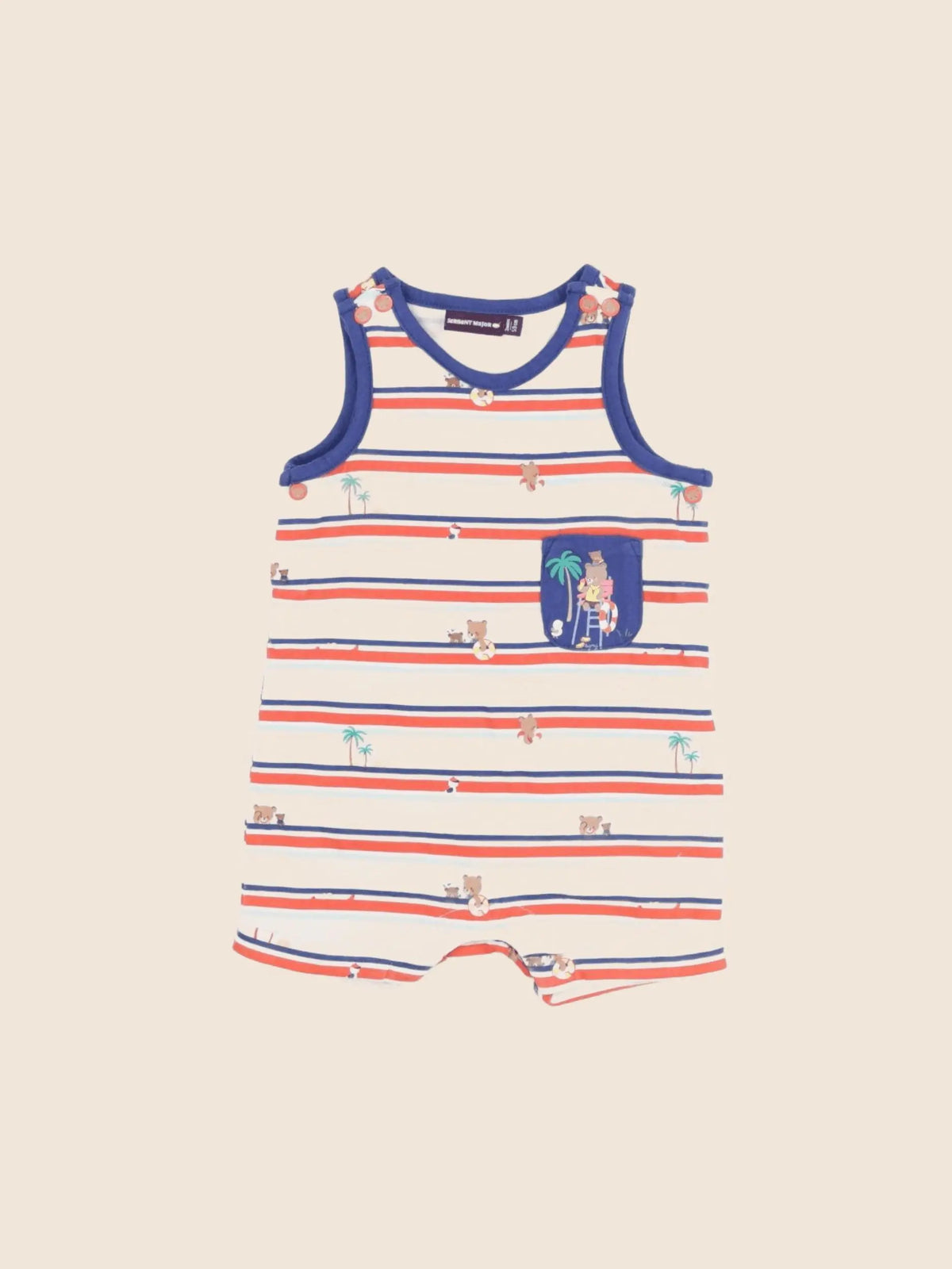 Sergent Major - combinaison multicolore - 3 mois