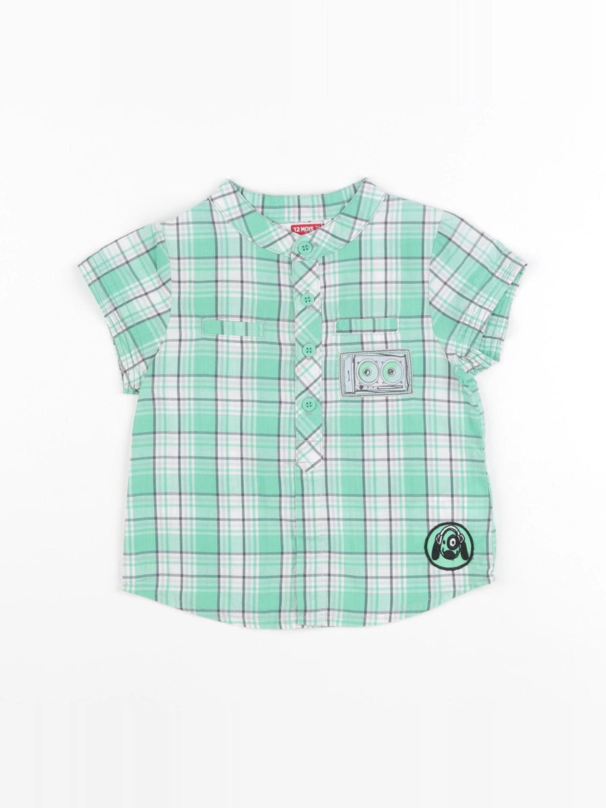 DPAM - chemise vert - 12 mois