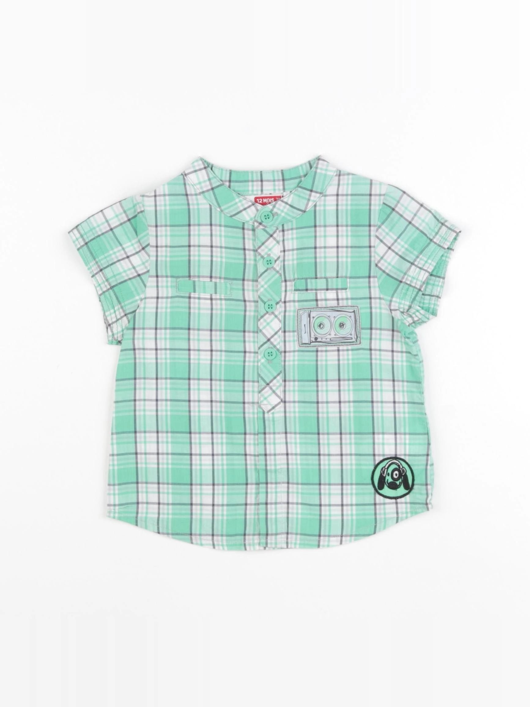 DPAM - chemise vert - 12 mois