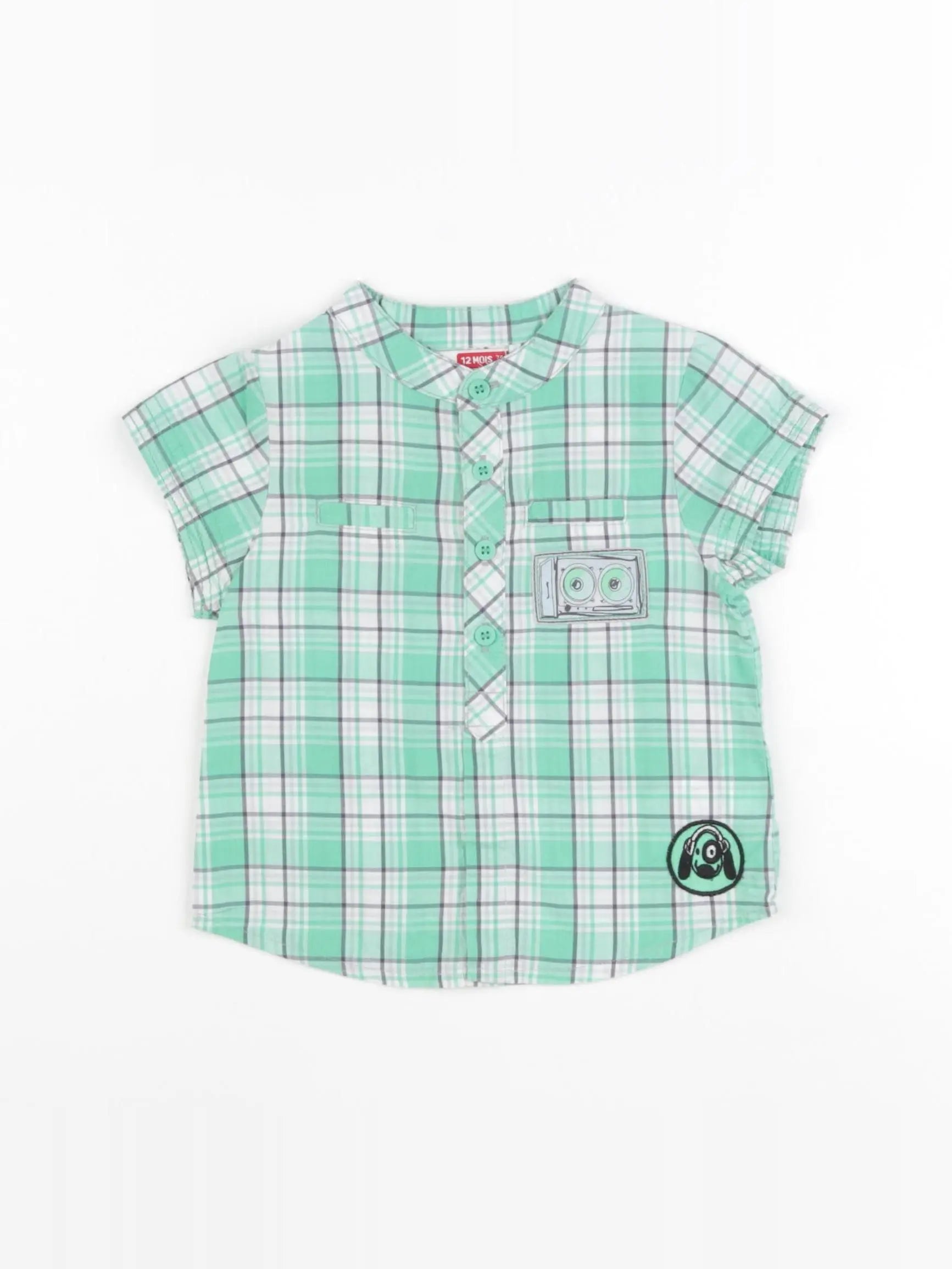 DPAM - chemise vert - 12 mois