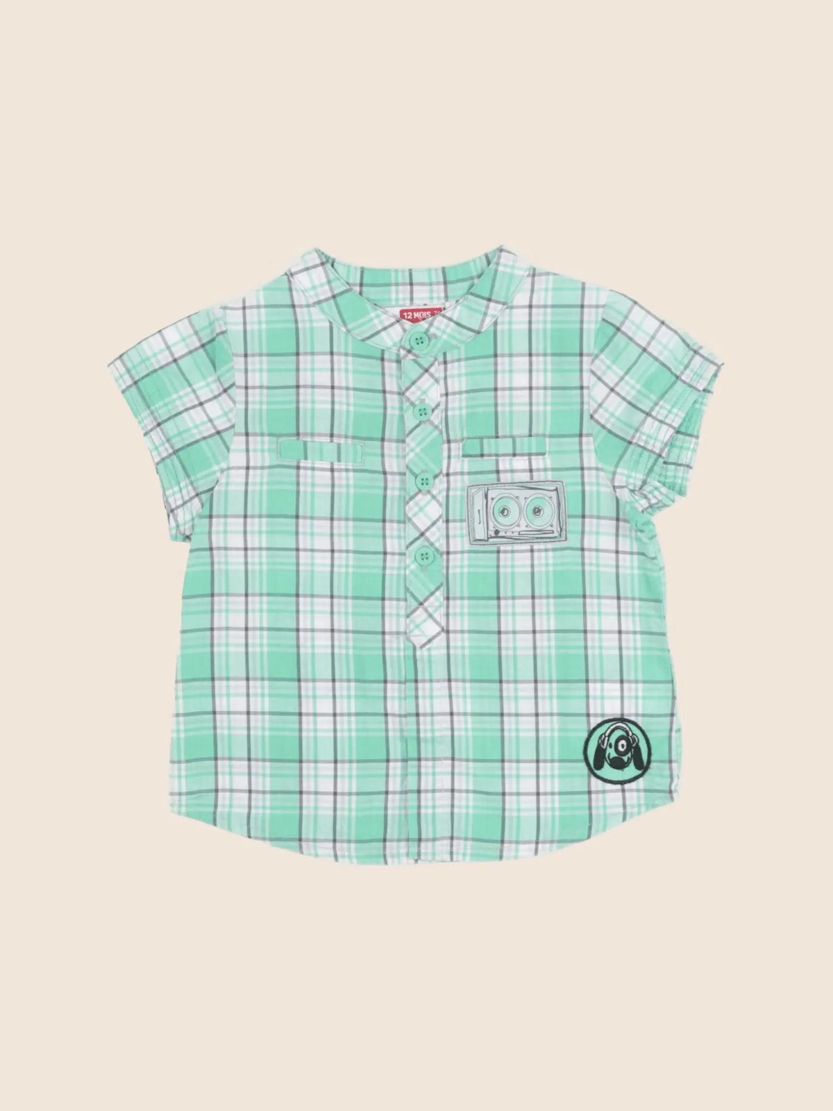 DPAM - chemise vert - 12 mois