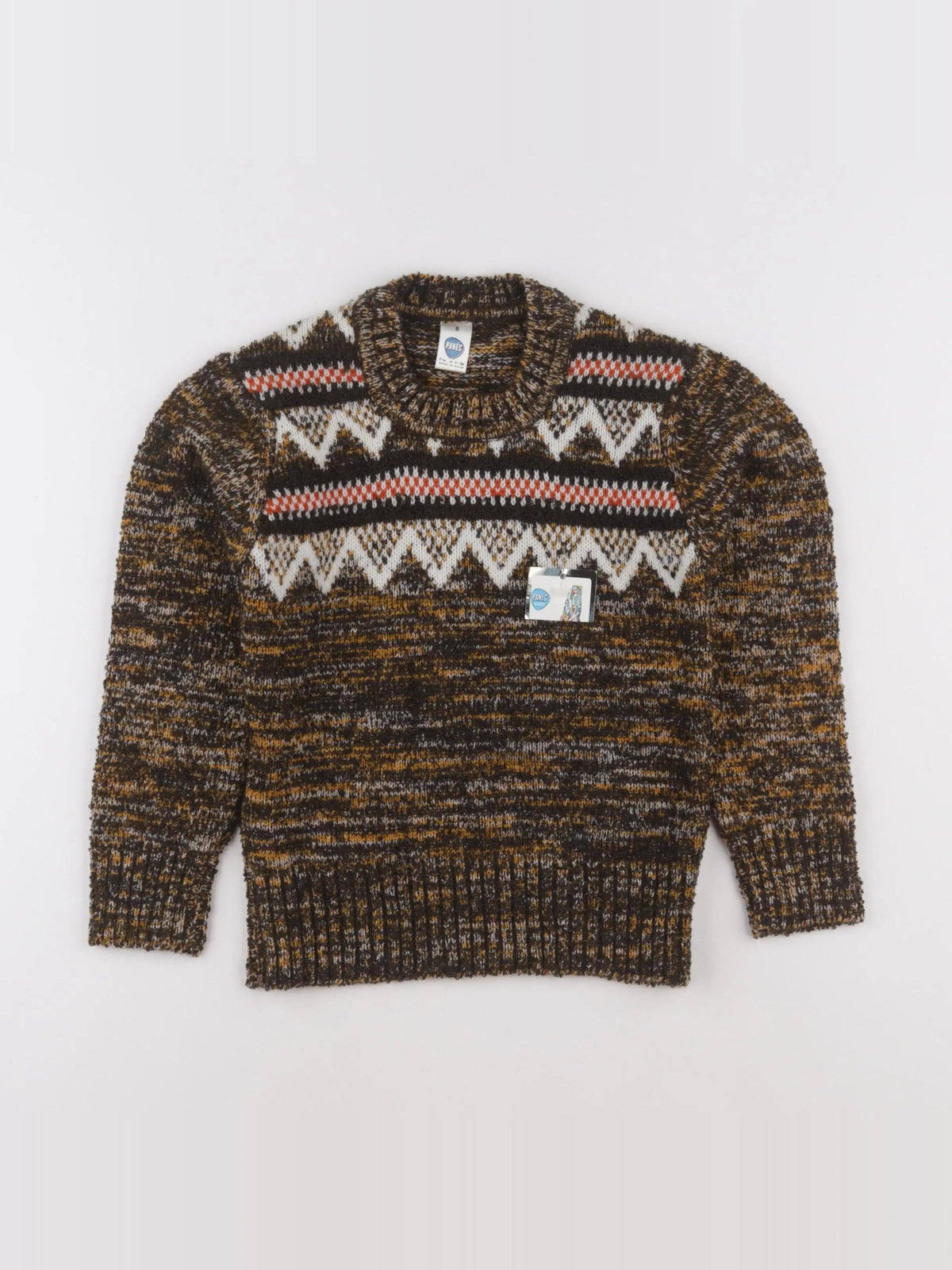 Vintage - pull marron - 8 ans