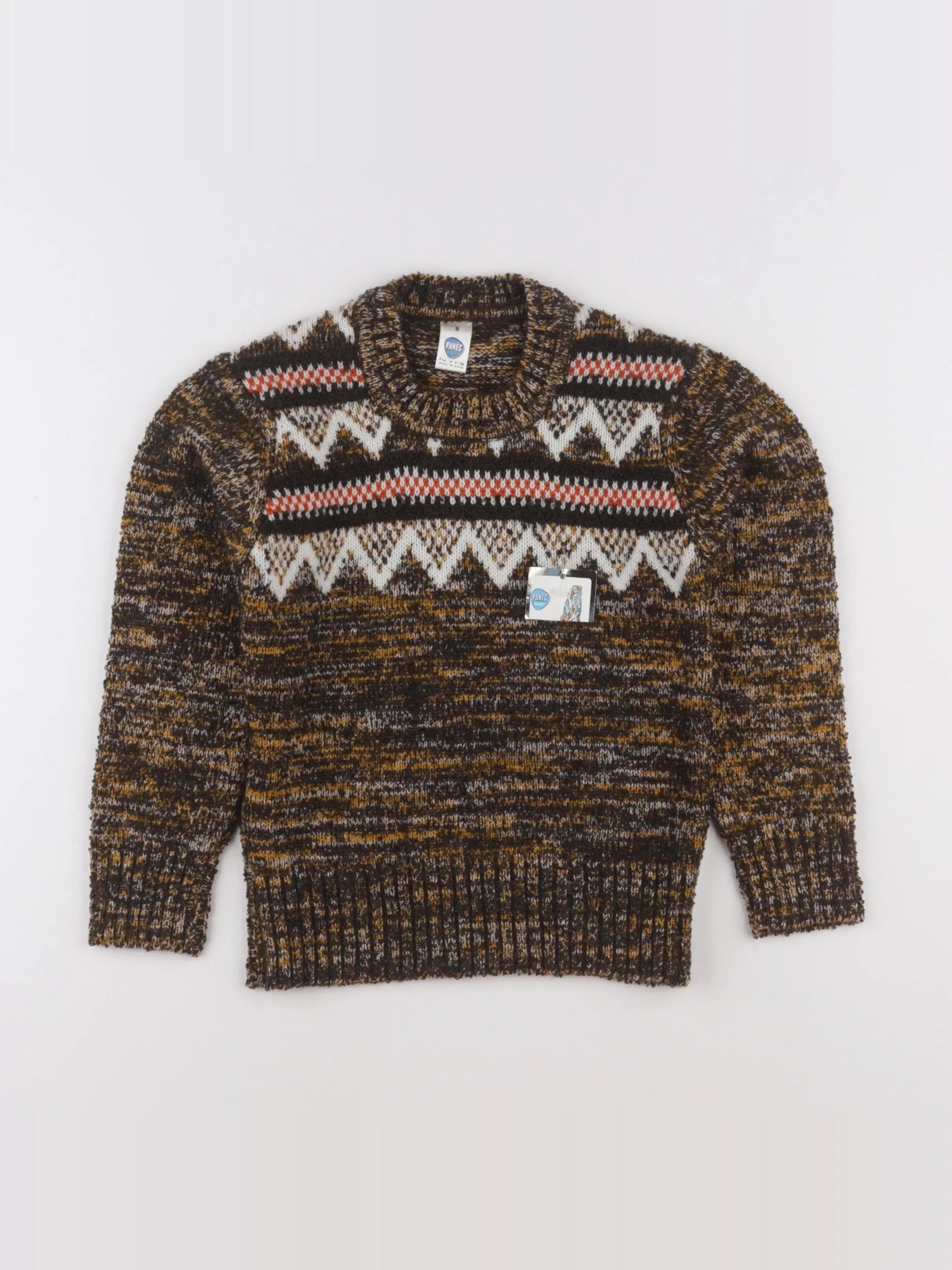 Vintage - pull marron - 8 ans