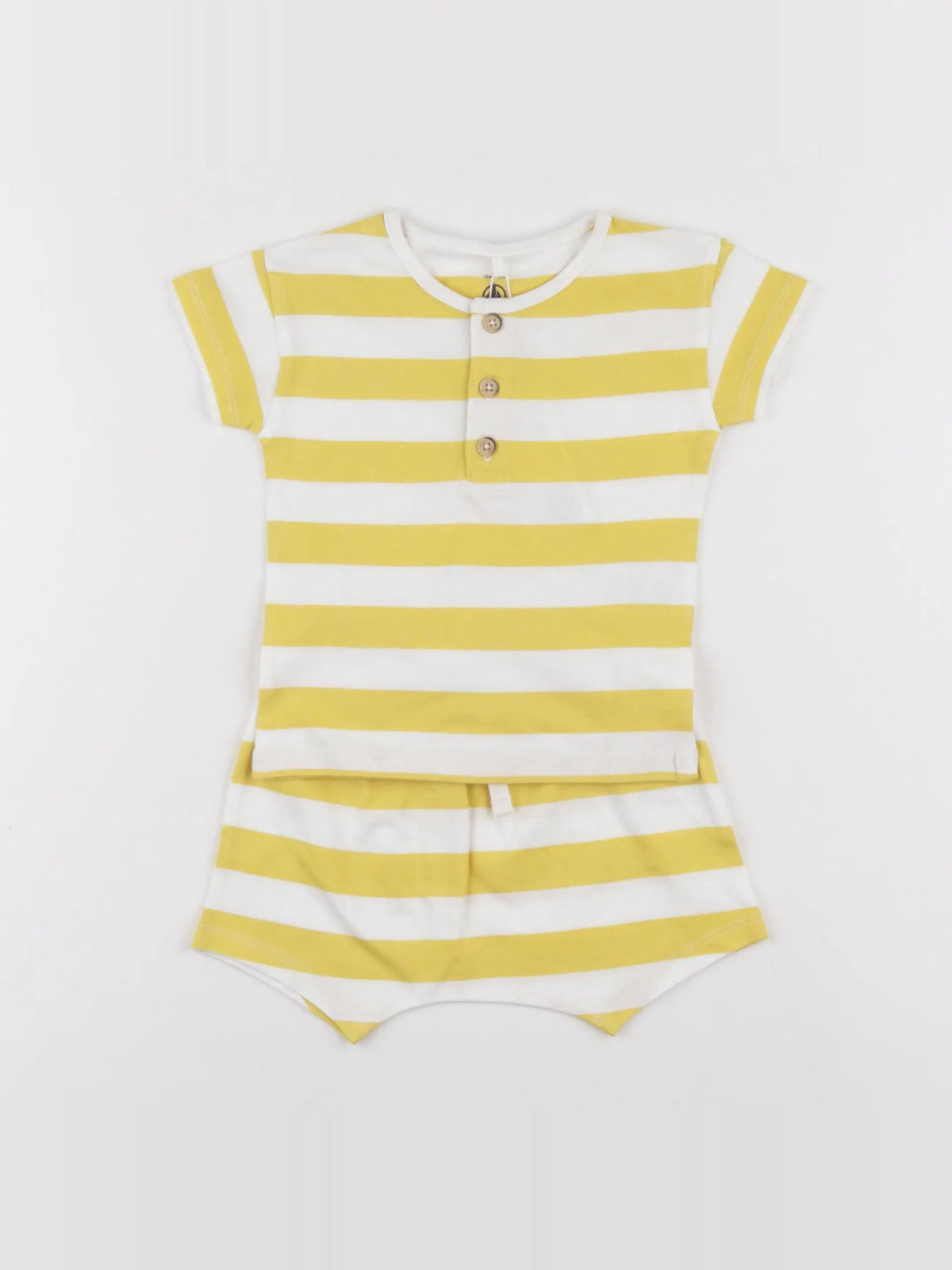 Petit Bateau - ensemble jaune - 12 mois