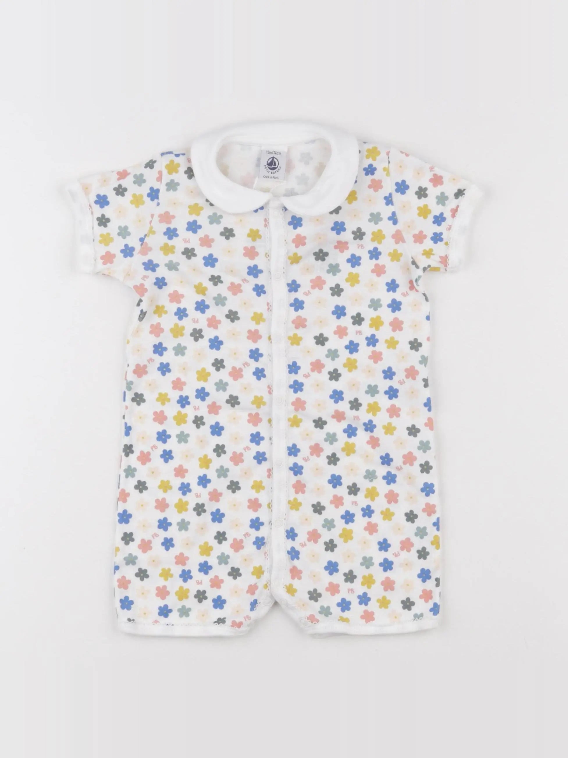 Petit Bateau - combinaison multicolore - 6 mois