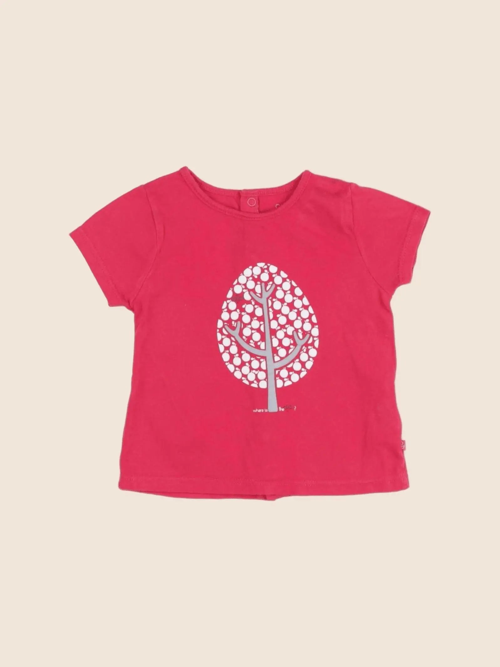 Obaïbi - tee-shirt rose - 6 mois