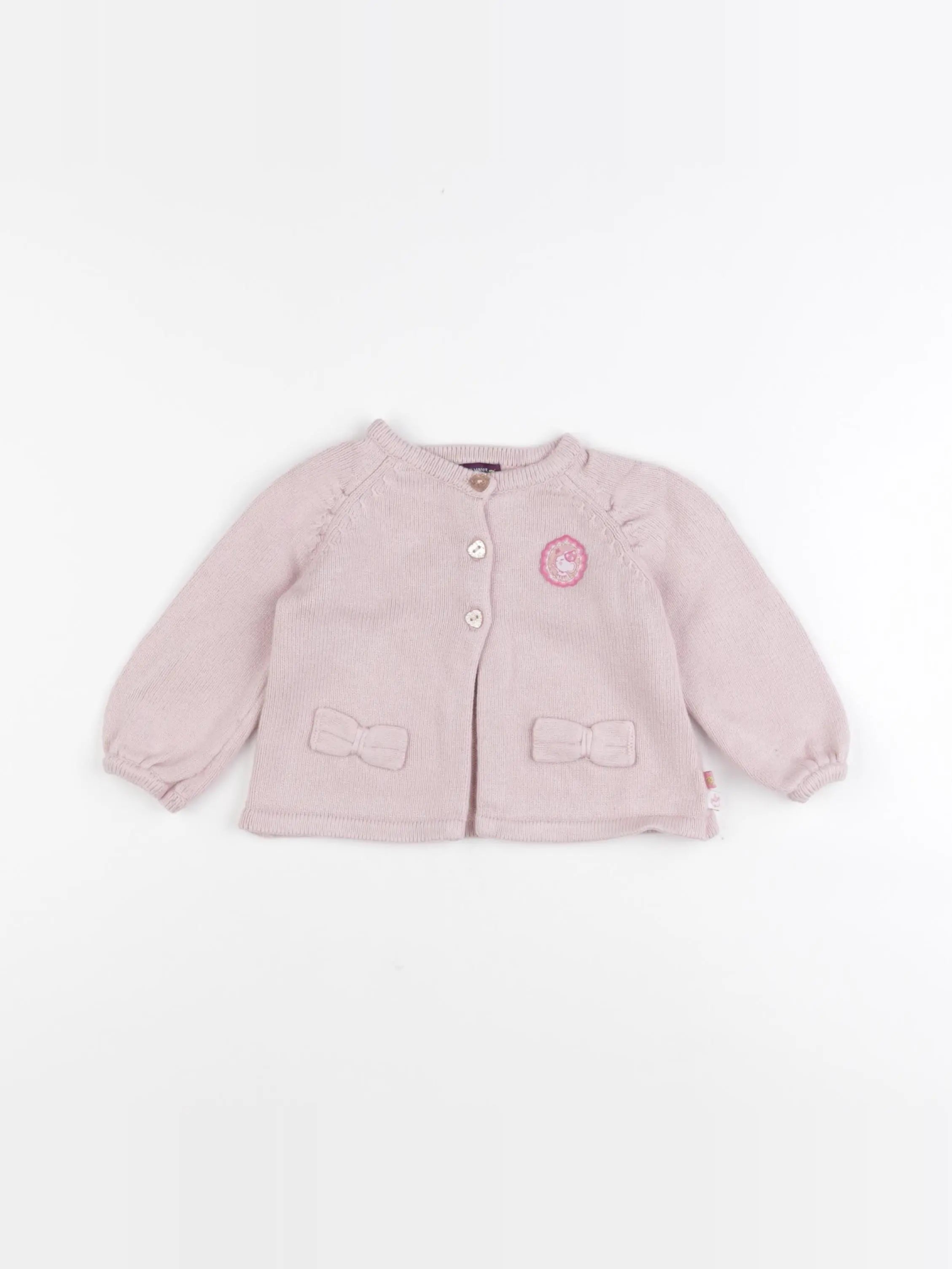 Sergent Major - gilet rose - 6 mois
