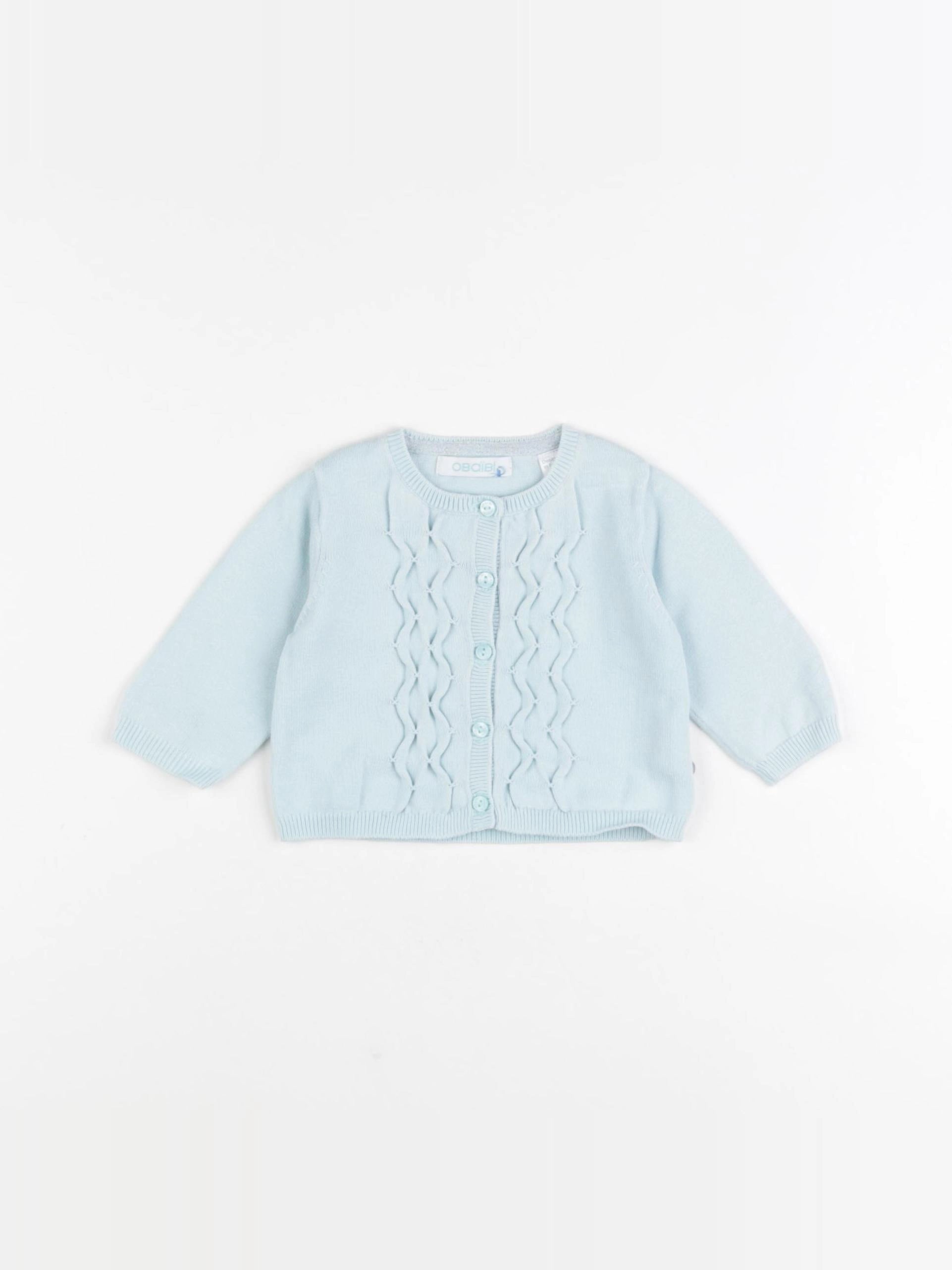 Obaïbi - gilet bleu - 3 mois