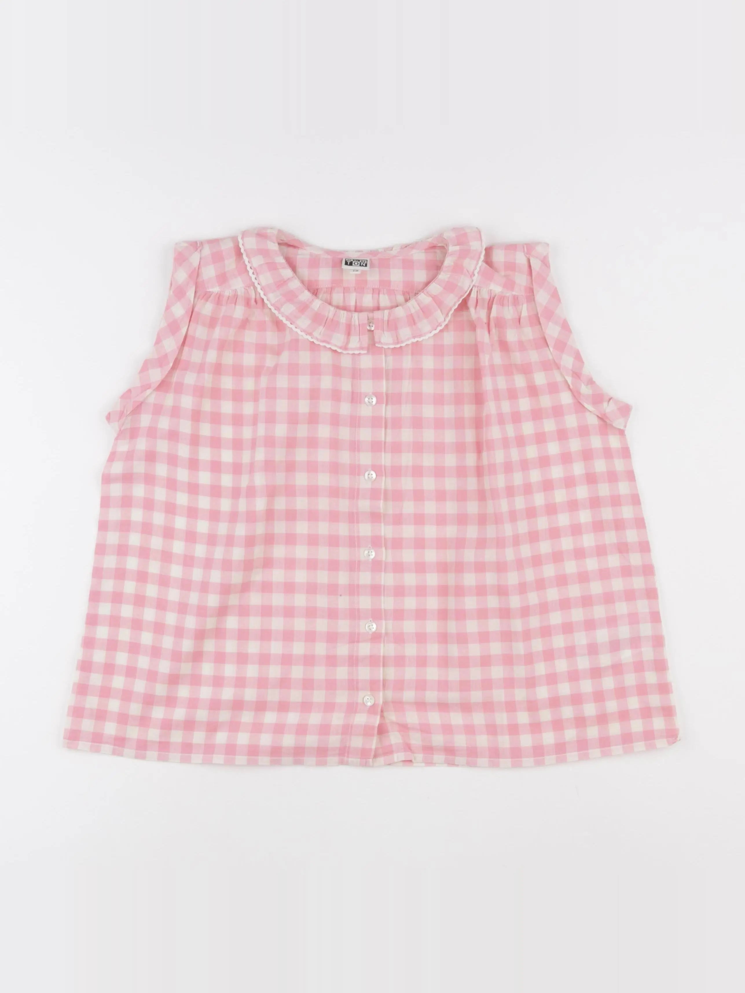 Bonton - blouse rose, beige - 10 ans
