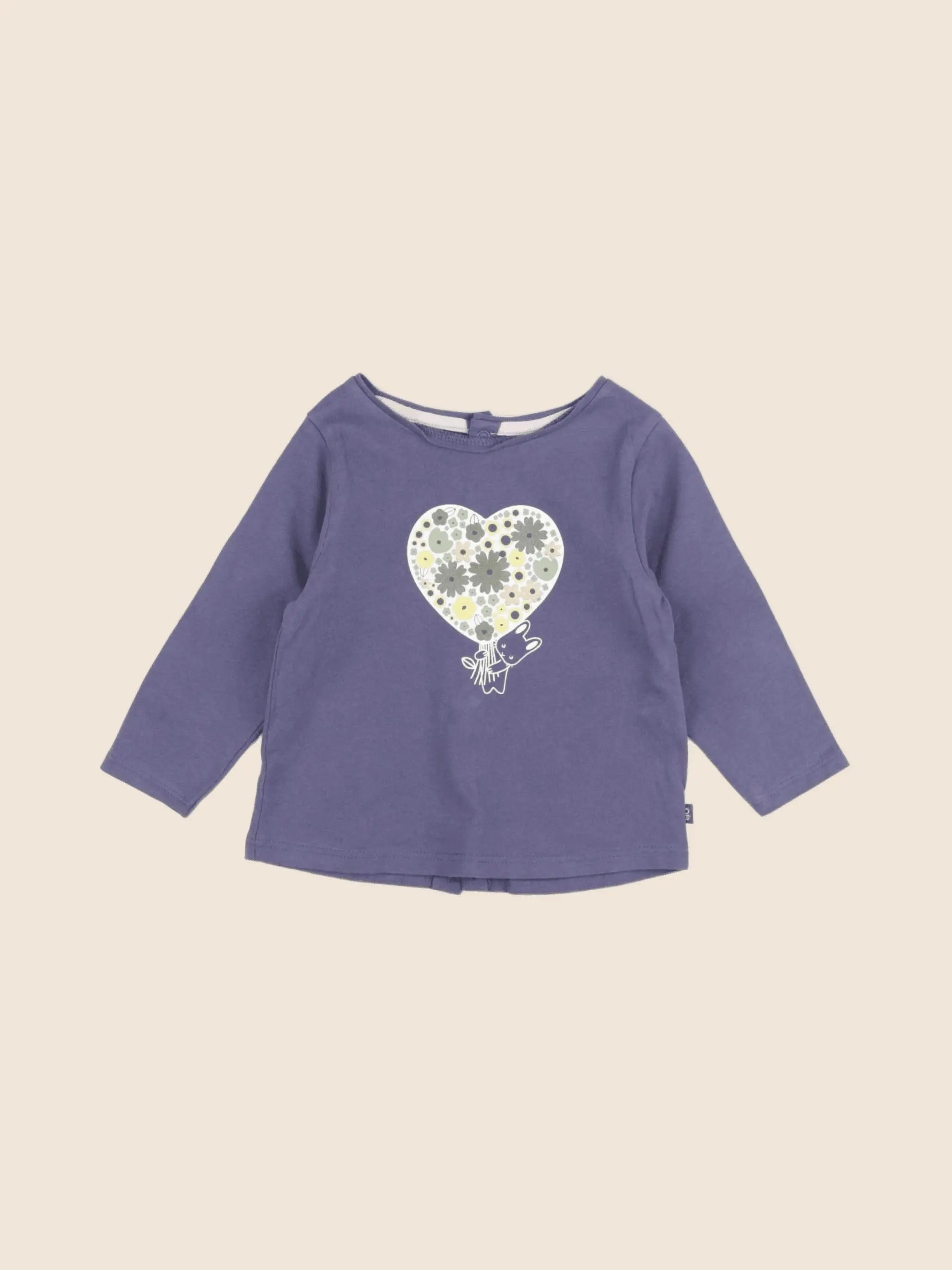 Obaïbi - tee-shirt bleu - 6 mois