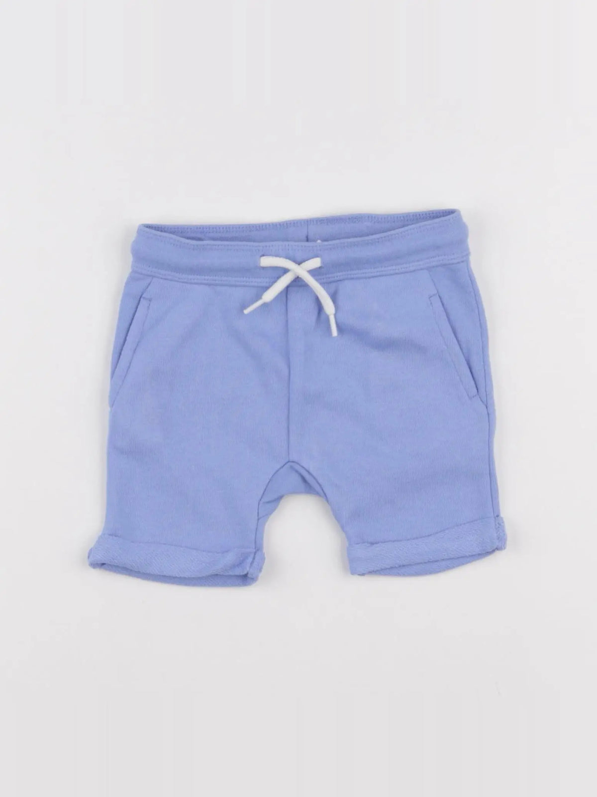 H&M - short bleu - 6/9 mois