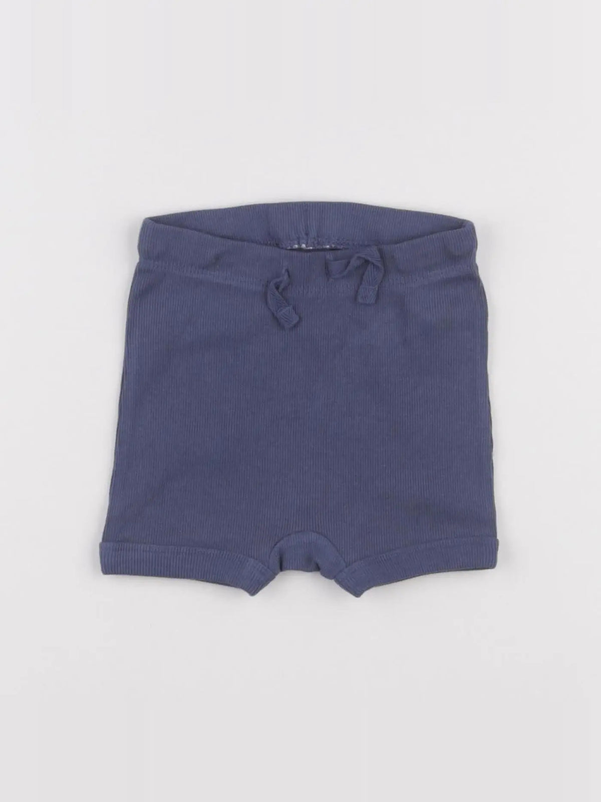 H&M - short bleu - 6/9 mois