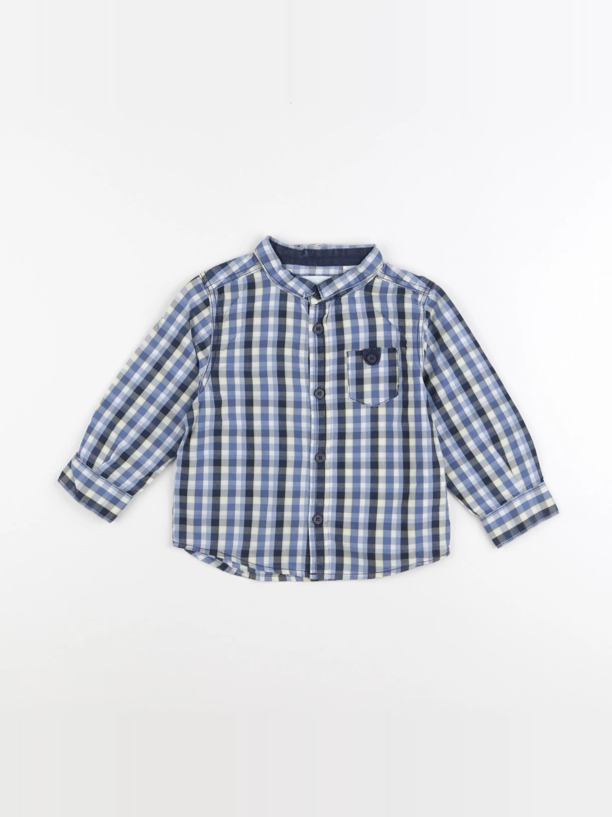 Obaïbi - chemise bleu - 18 mois