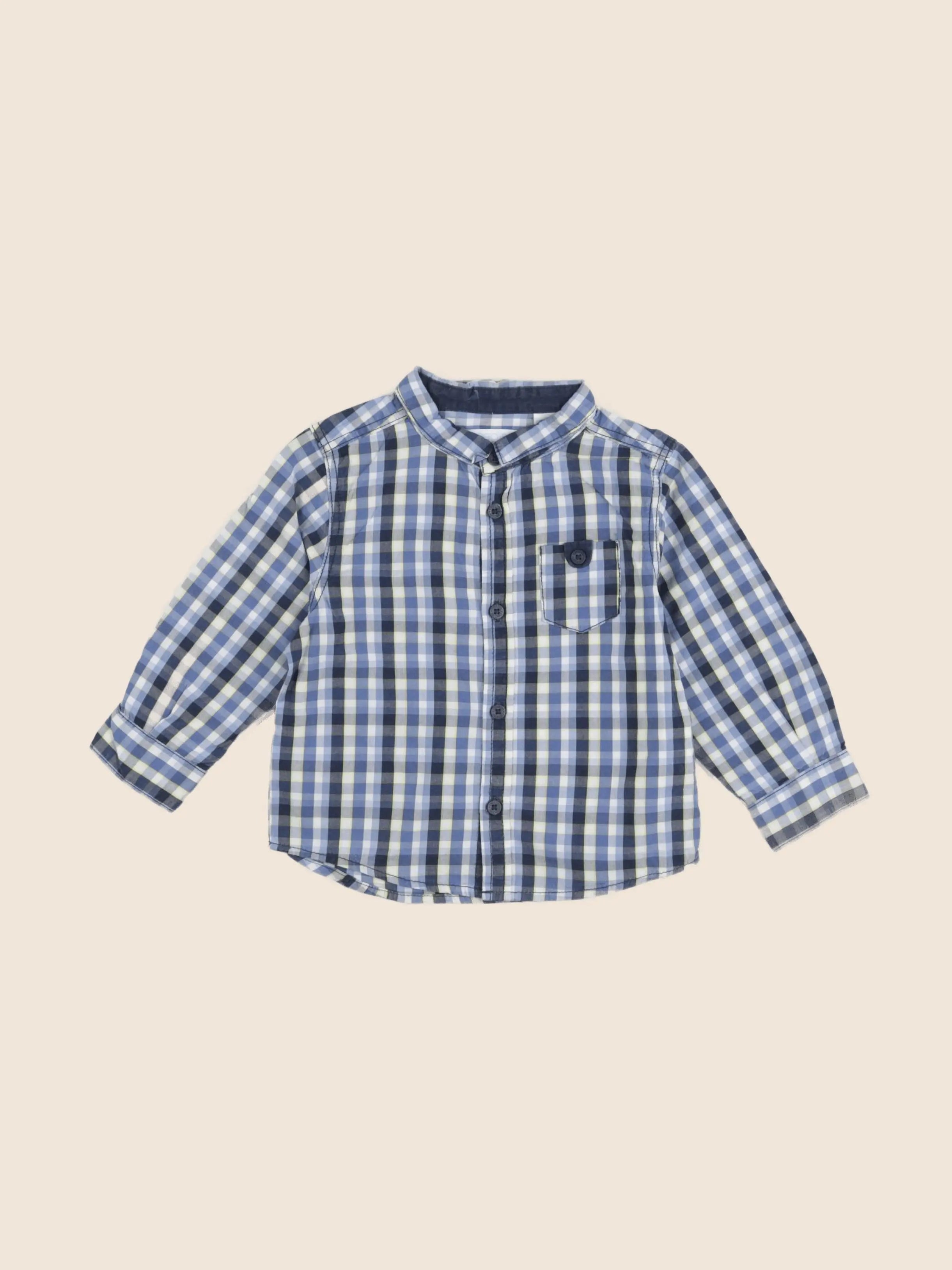 Obaïbi - chemise bleu - 18 mois