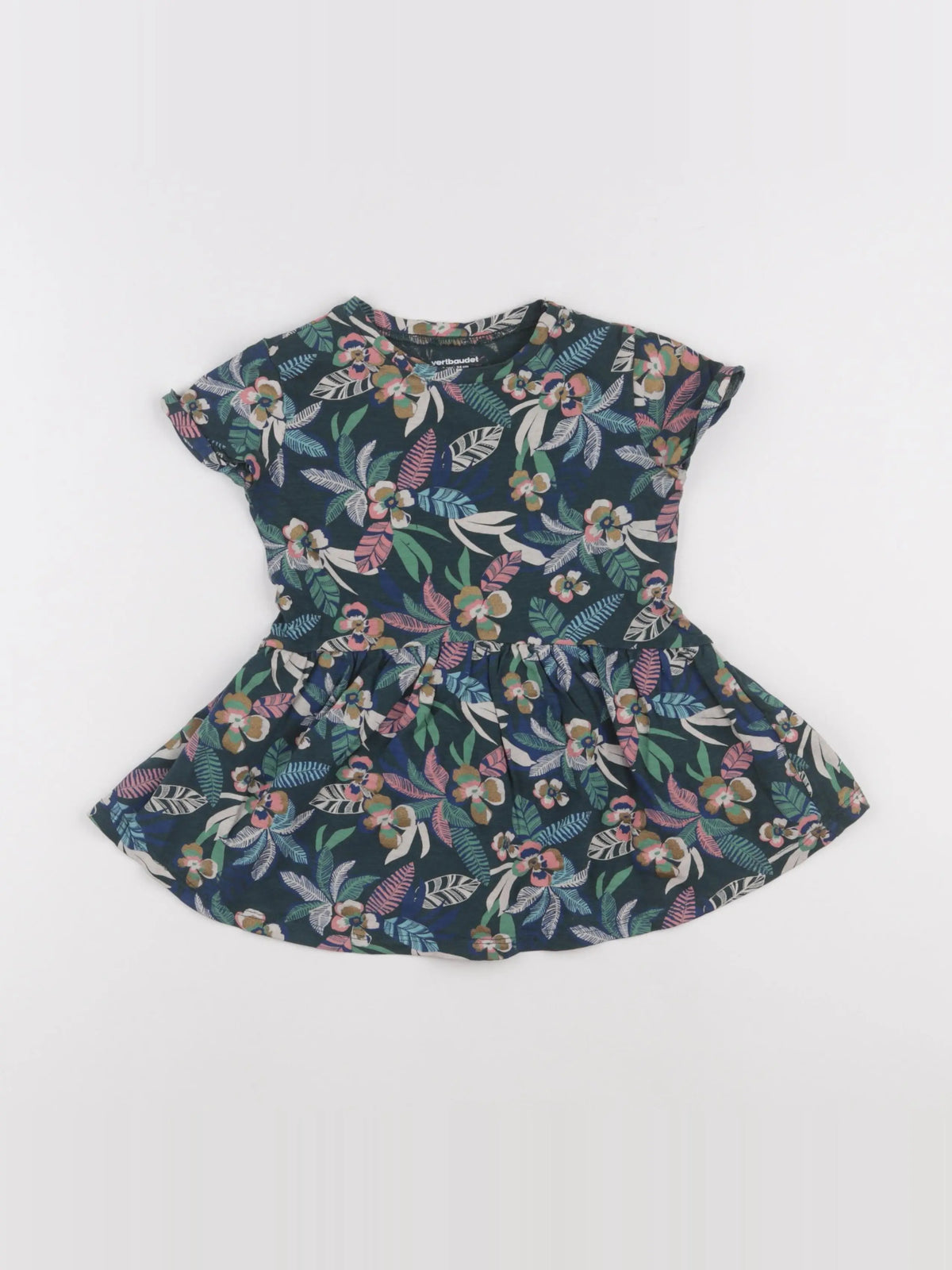 Vertbaudet - robe vert - 3 ans