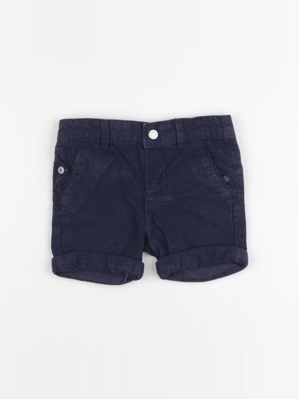 Obaïbi - short bleu - 6 mois