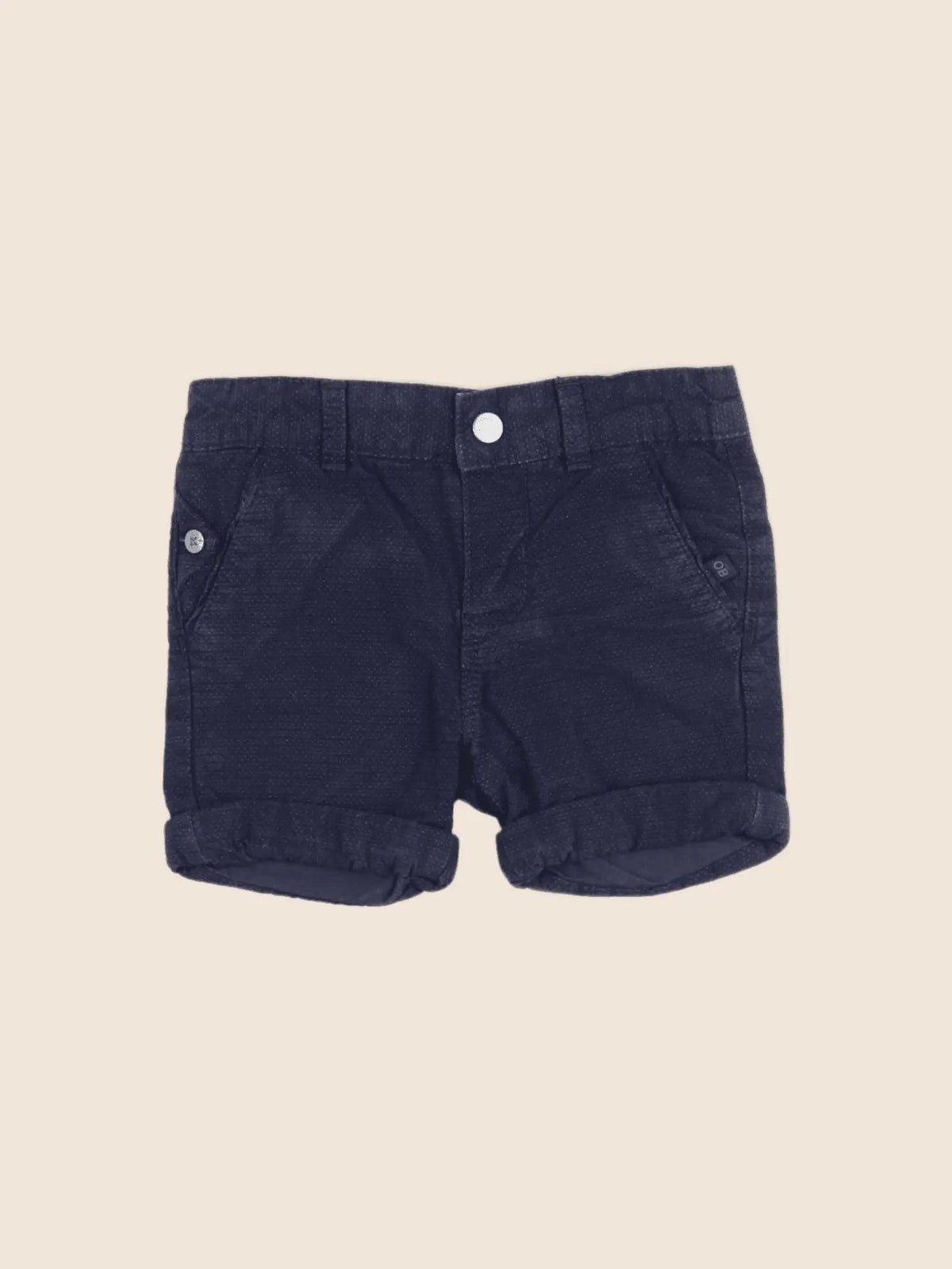 Obaïbi - short bleu - 6 mois
