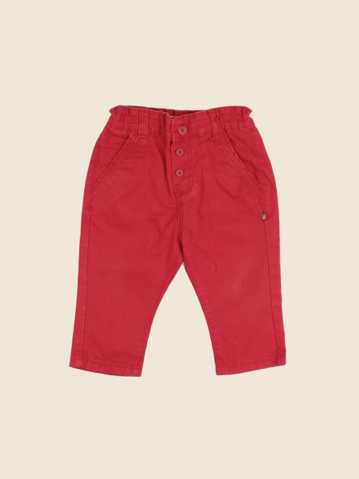 Obaïbi - pantalon rouge - 6 mois