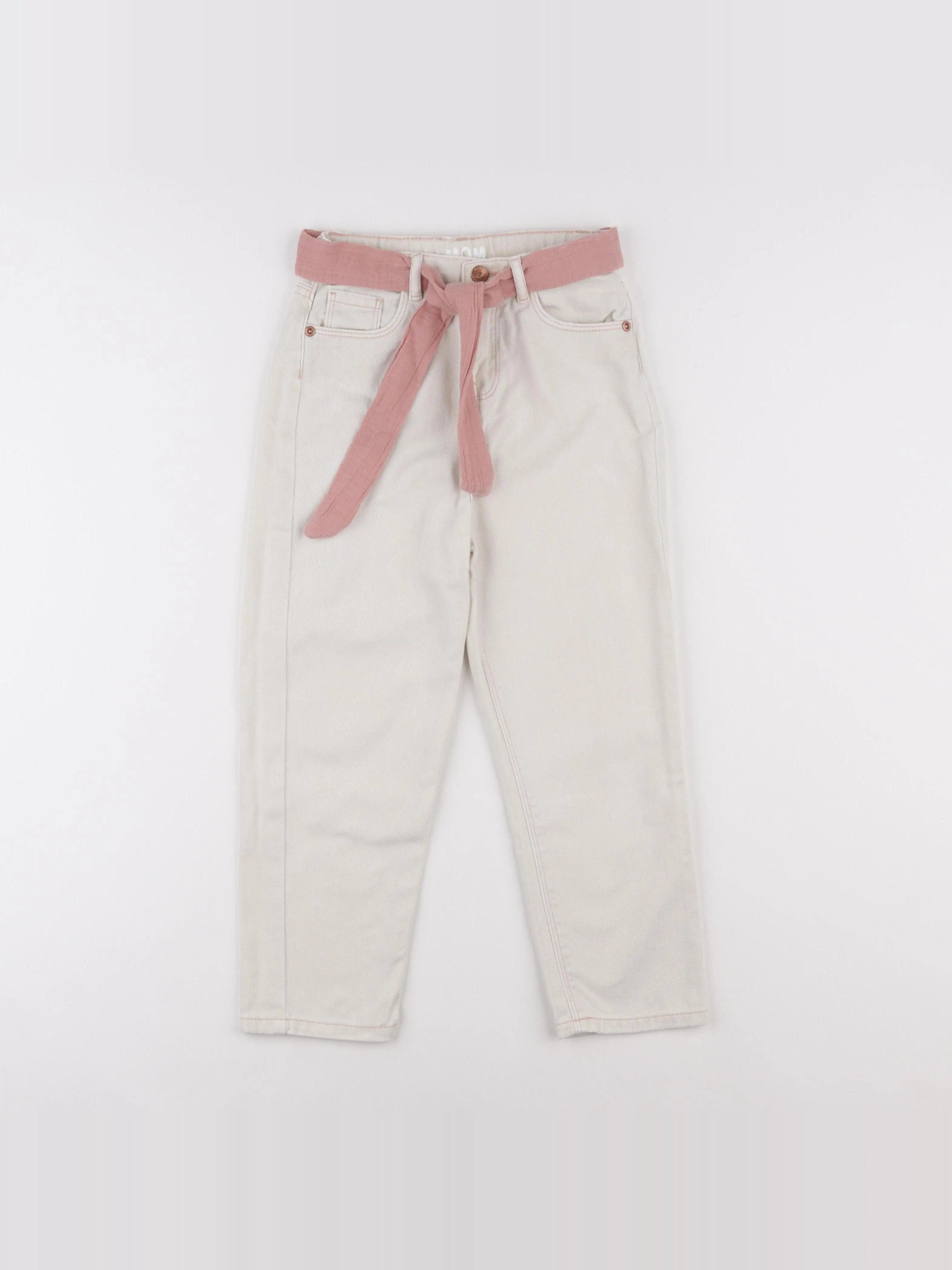 Vertbaudet - jean beige - 7 ans