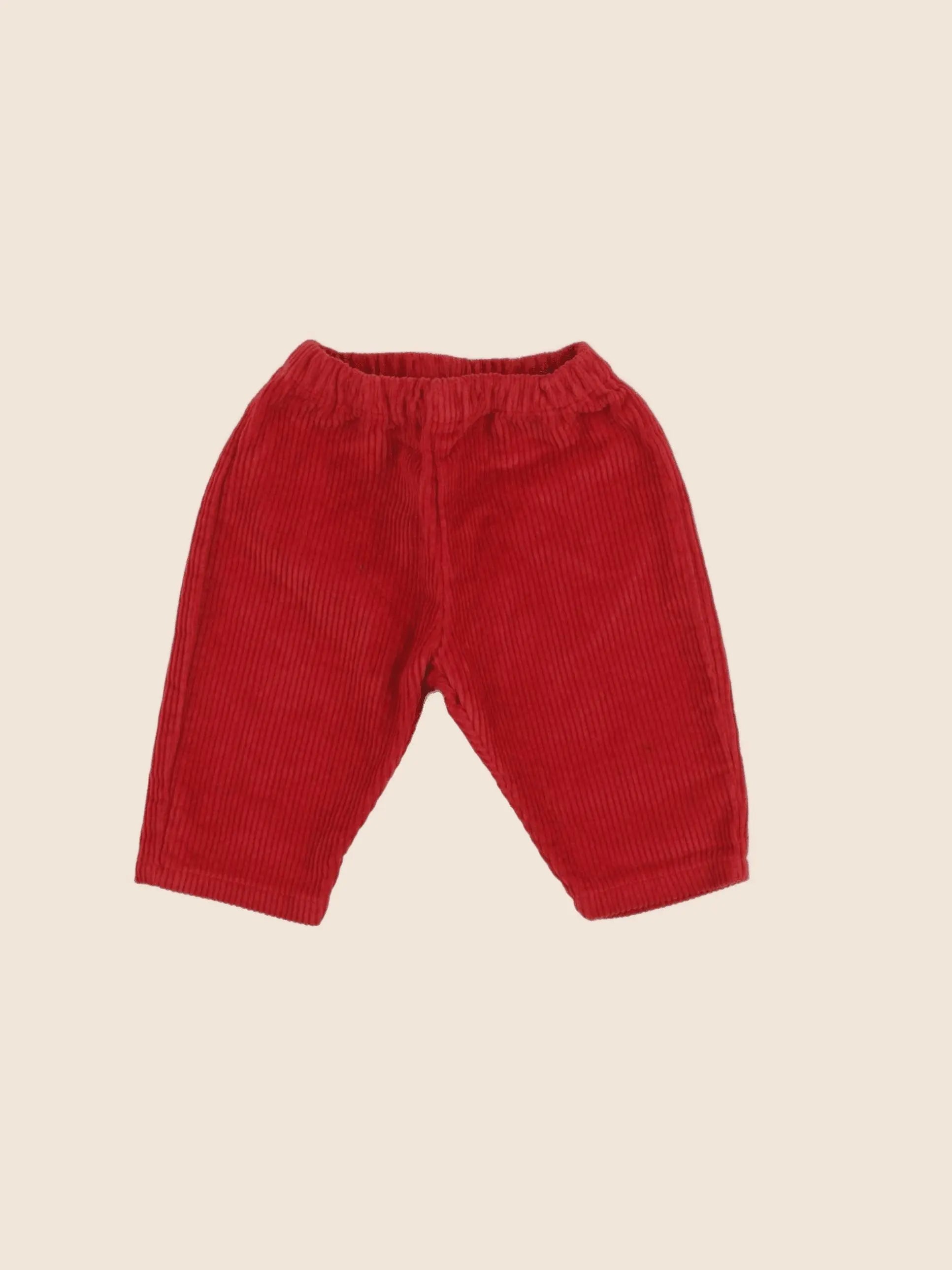 Petit Bateau - pantalon rouge - 6 mois