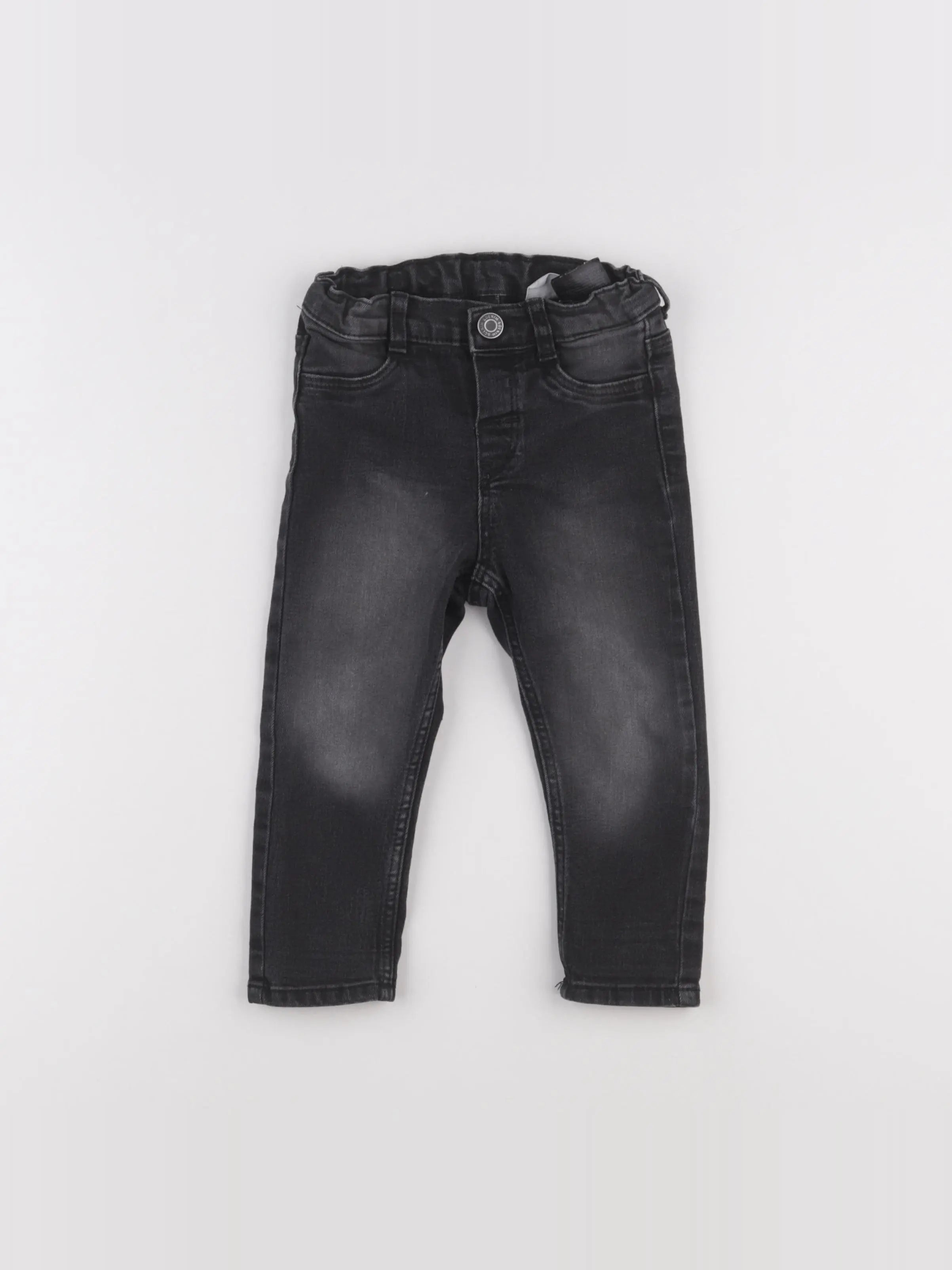 H&M - jean noir - 12/18 mois