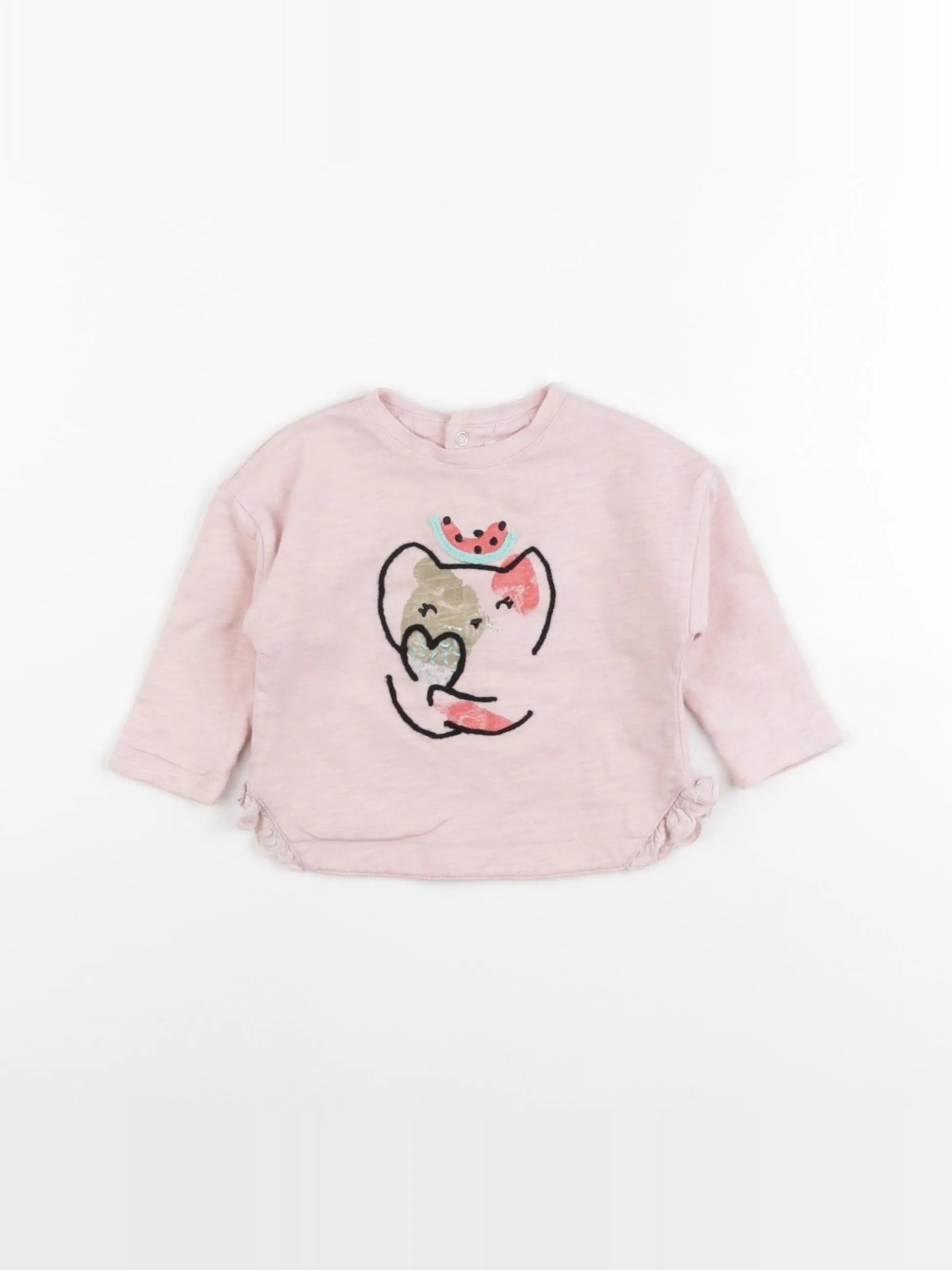 Catimini - tee-shirt rose - 6 mois