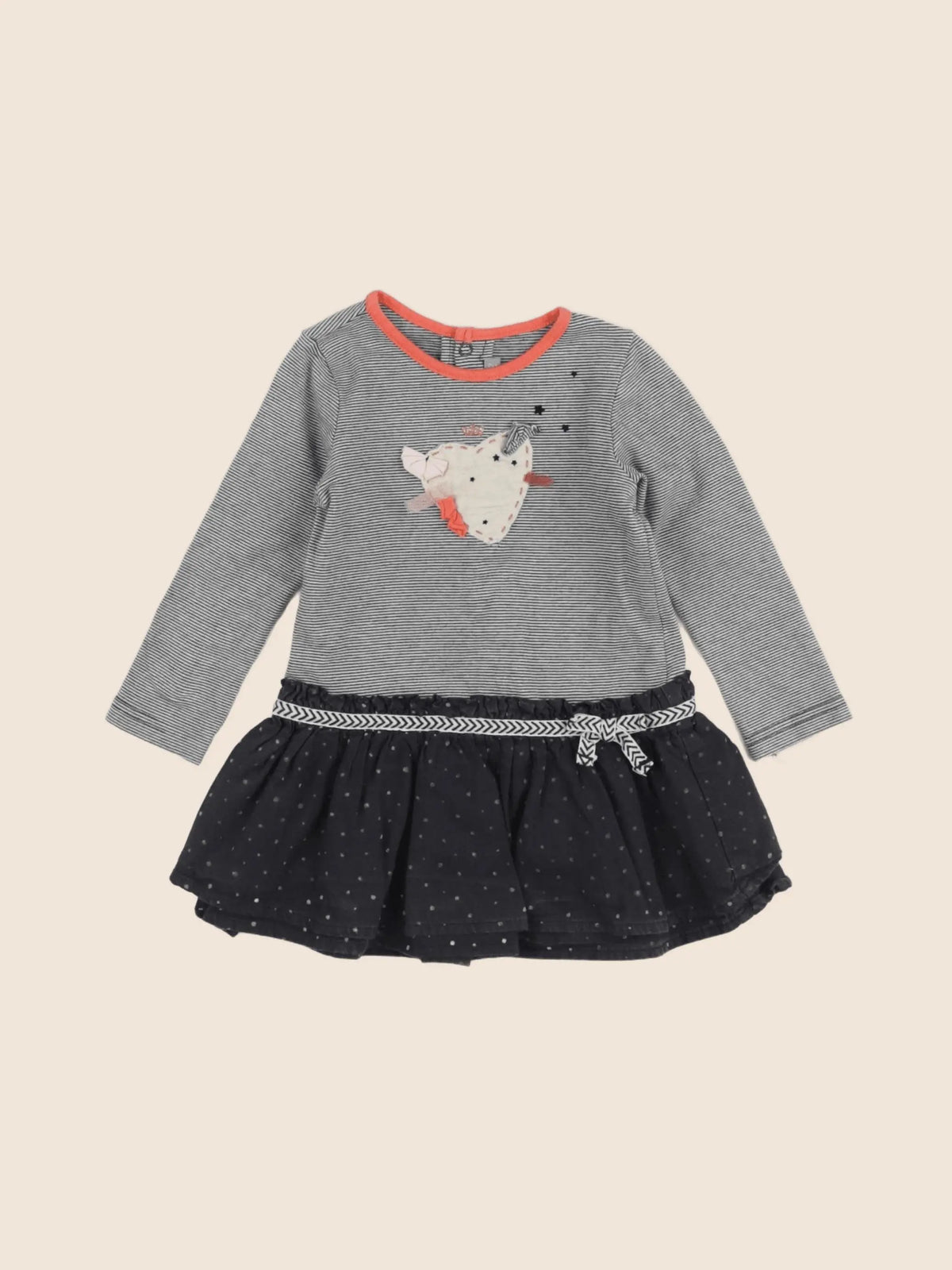 Catimini - robe gris - 12 mois