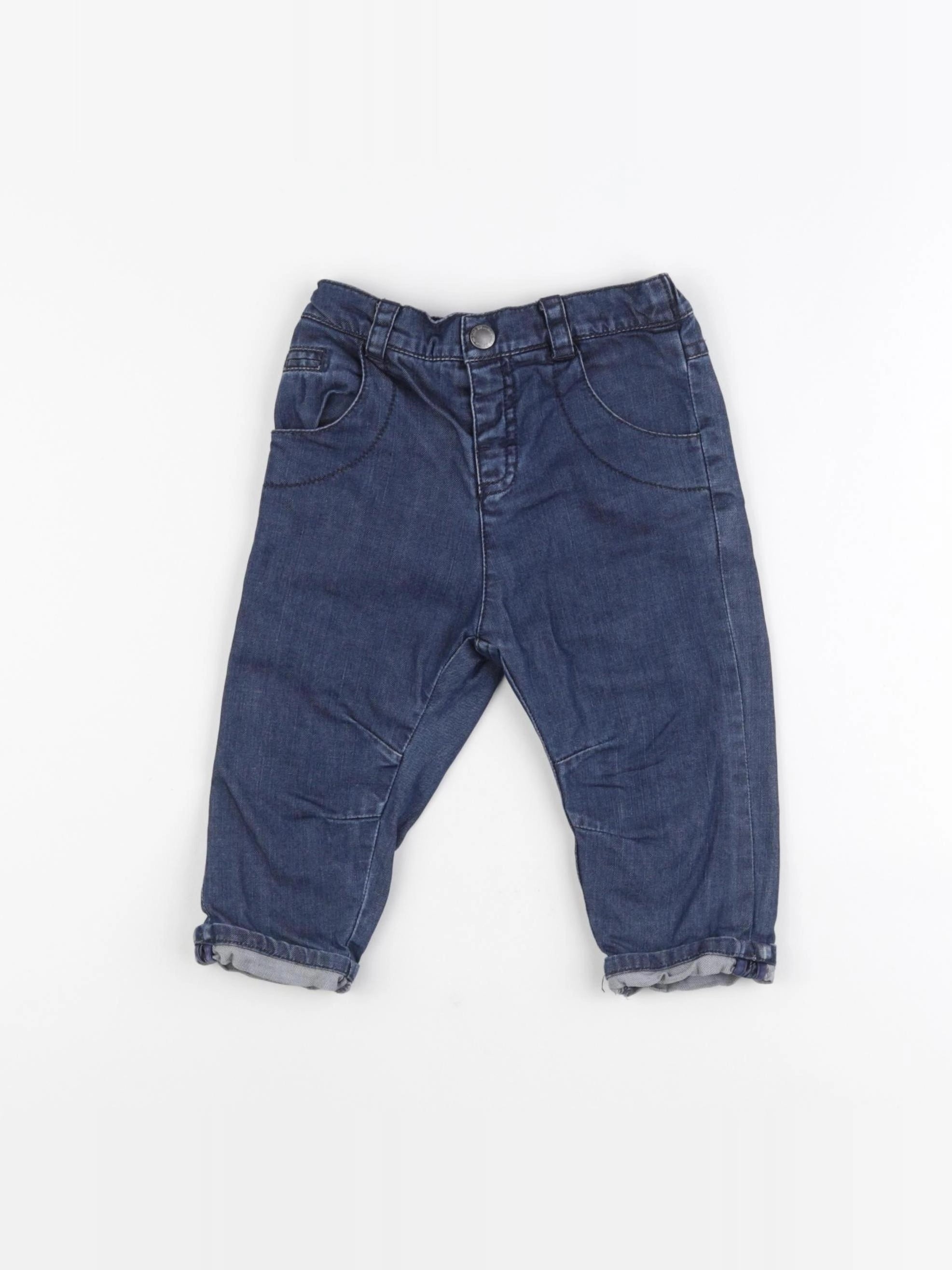 DPAM - pantalon bleu - 12 mois