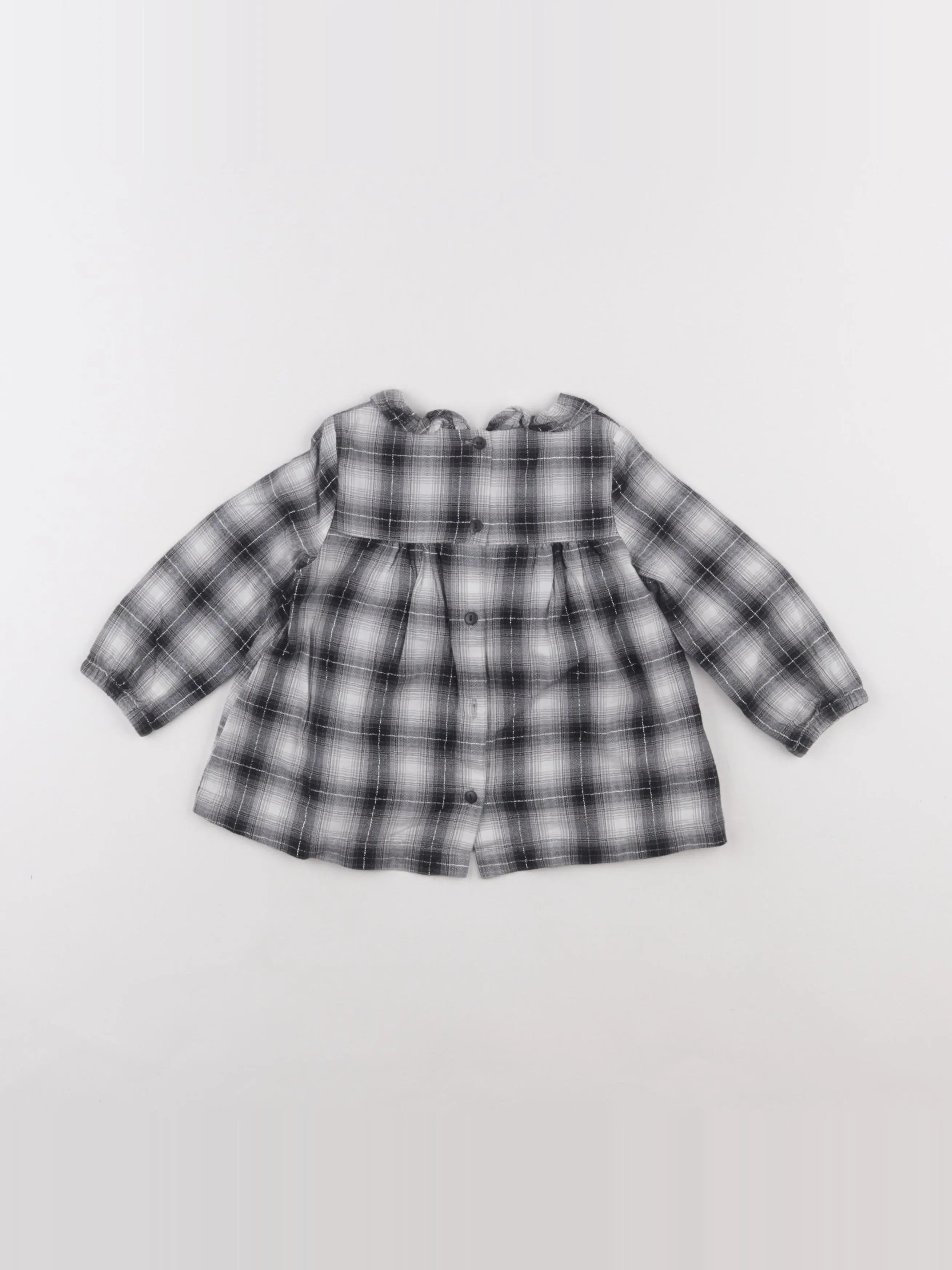 DPAM - blouse blanc, gris - 12 mois