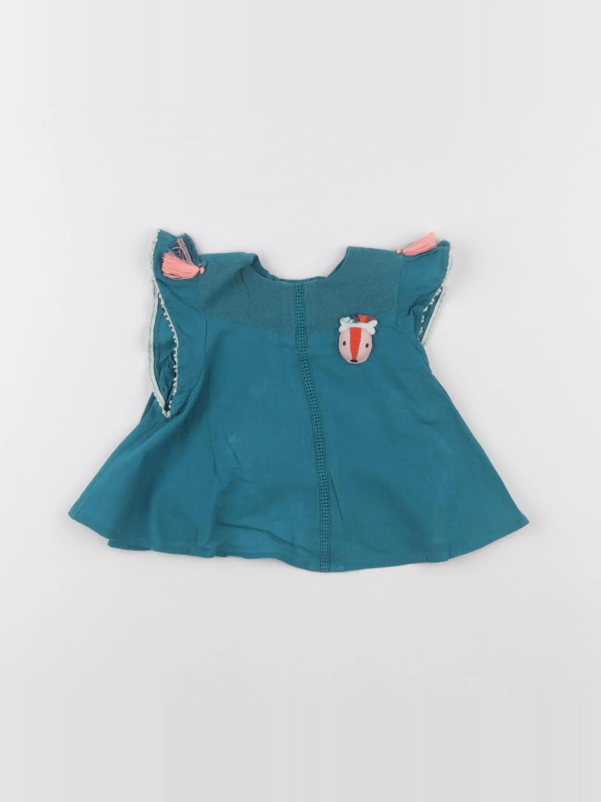 Catimini - blouse vert - 6 mois