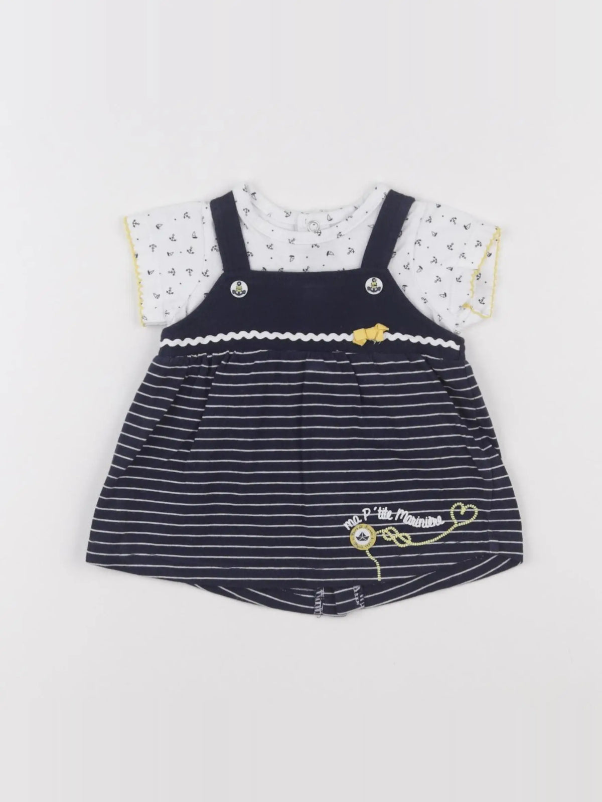 Terre de marins - tee-shirt bleu, blanc - 6 mois