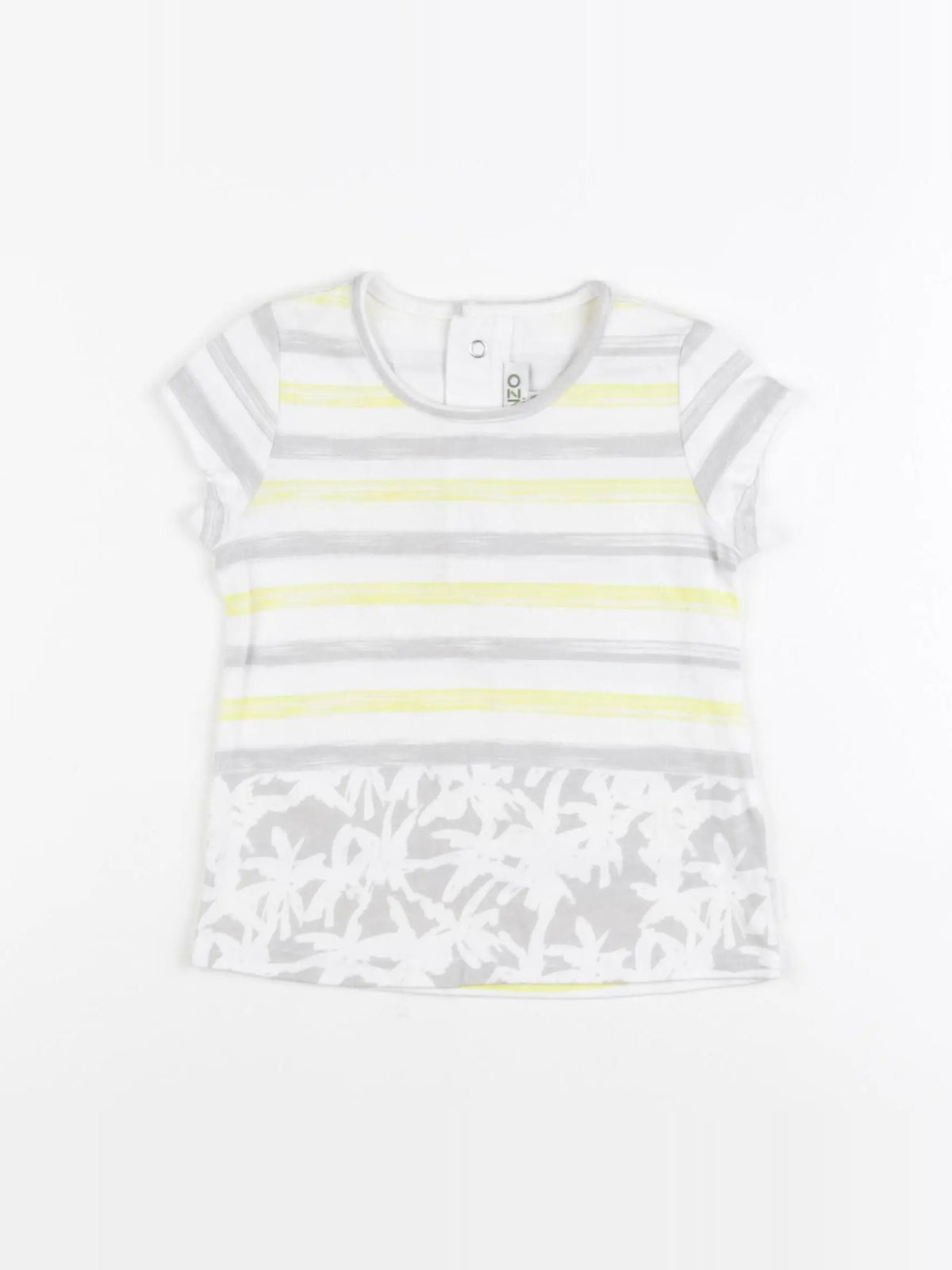 Kenzo - tee-shirt blanc, jaune - 2 ans
