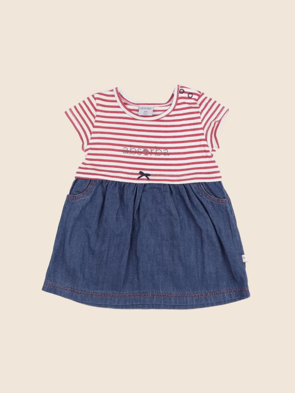 Absorba - robe bleu, rouge - 6 mois