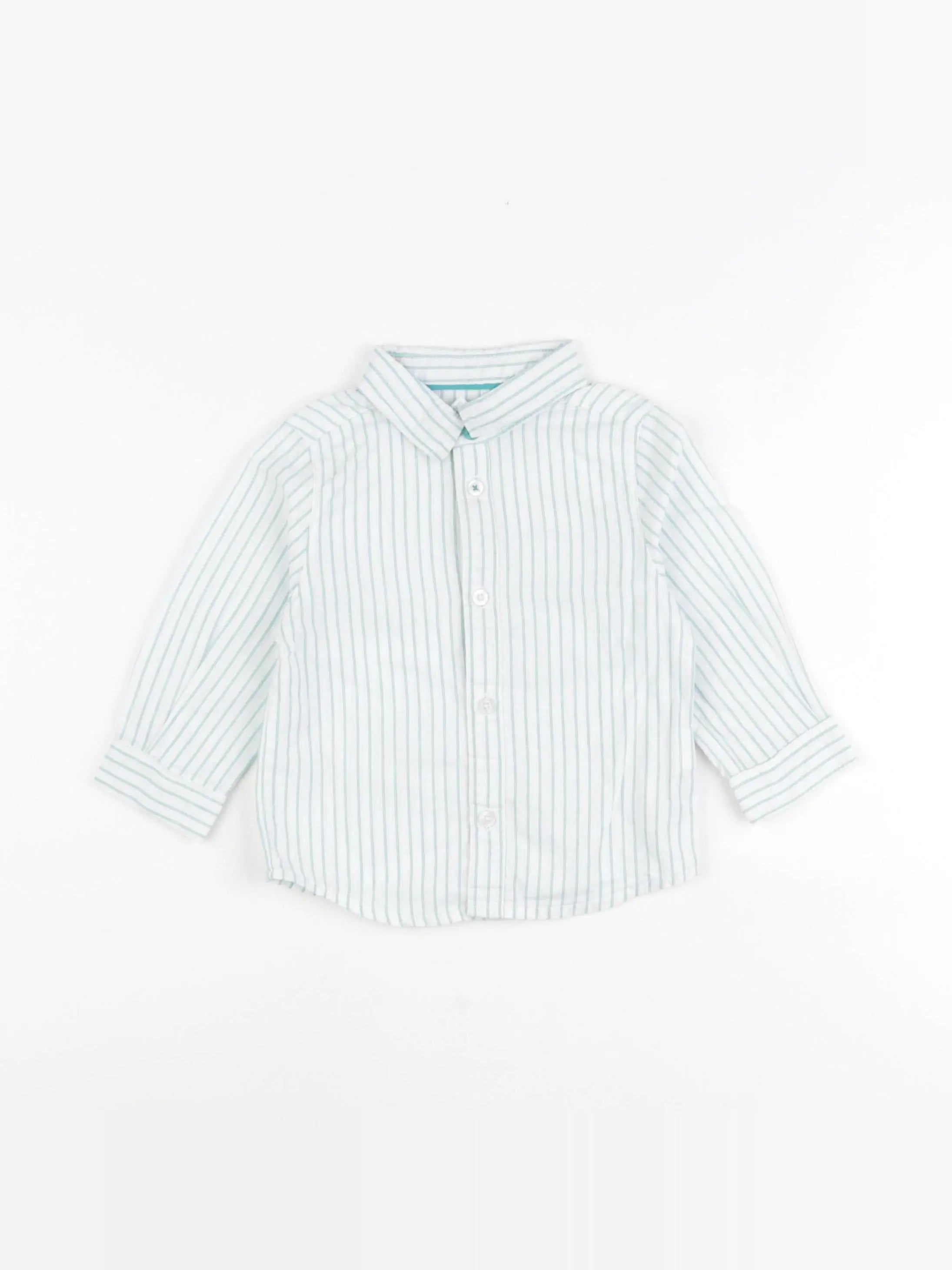 Obaïbi - chemise bleu - 12 mois