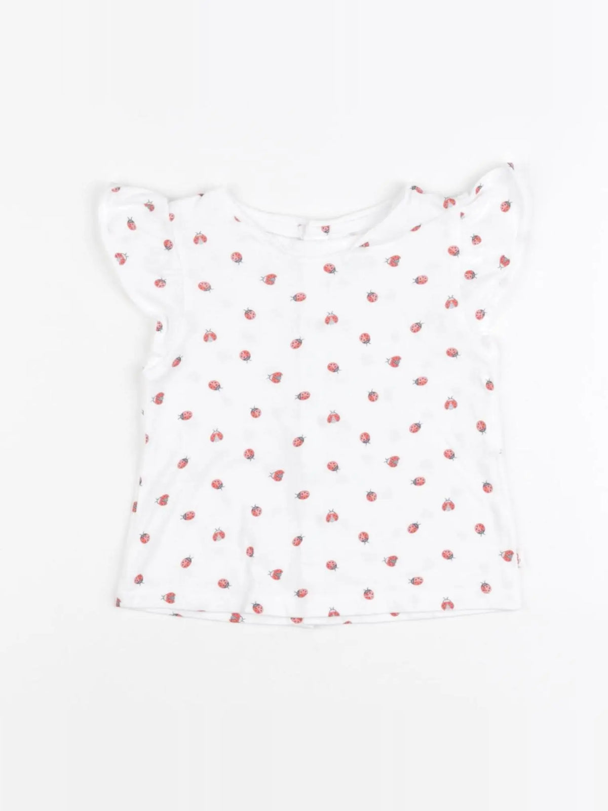 Obaïbi - tee-shirt blanc, rouge - 6 mois