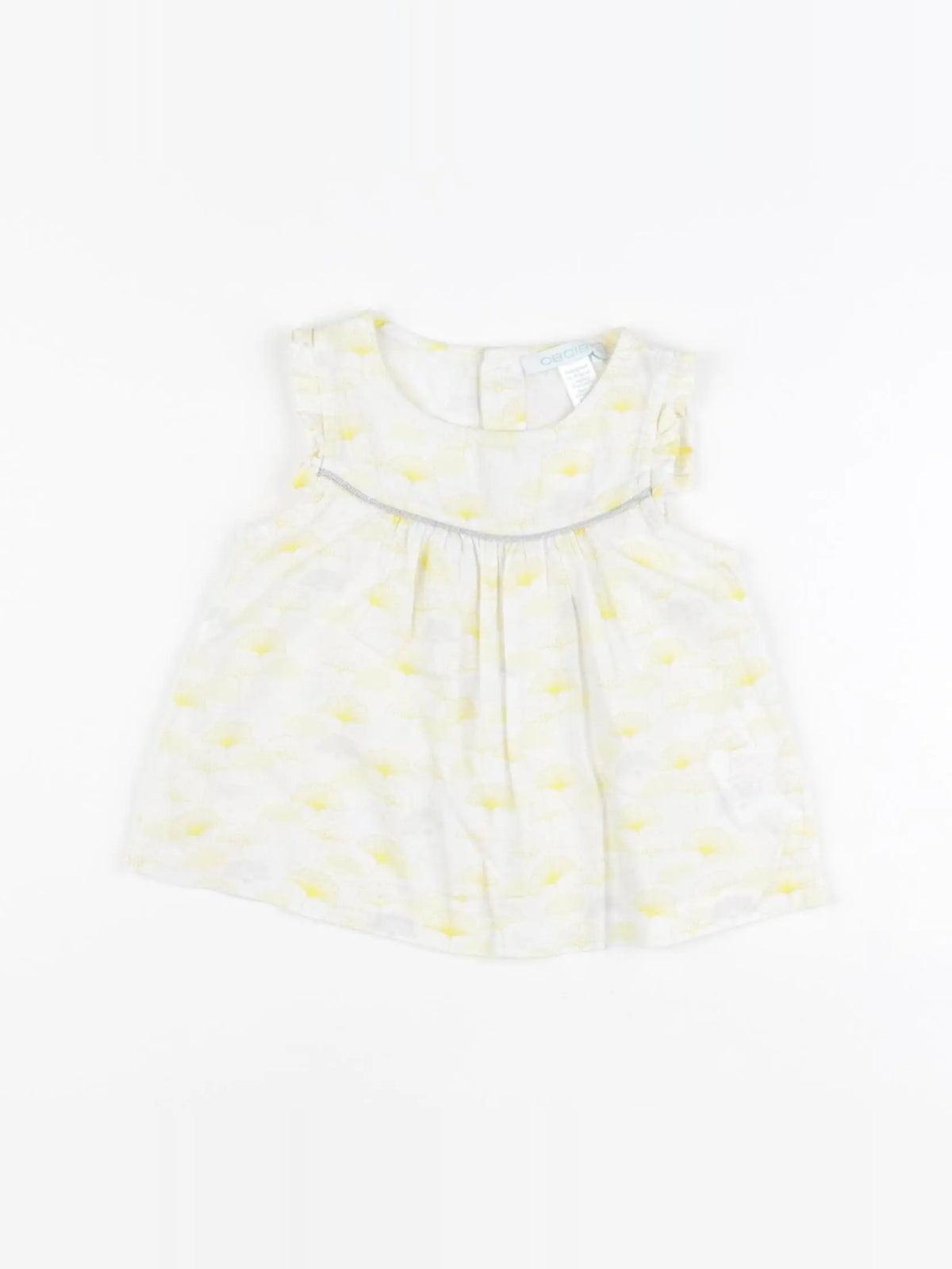 Obaïbi - robe blanc, jaune - 6 mois