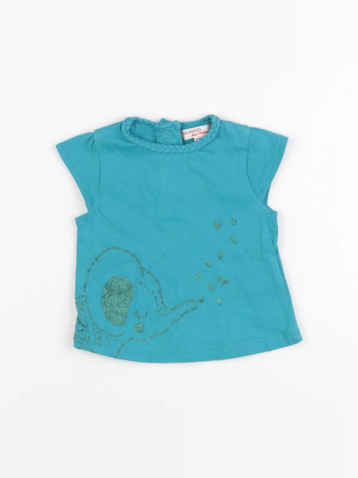 DPAM - tee-shirt bleu - 3 mois